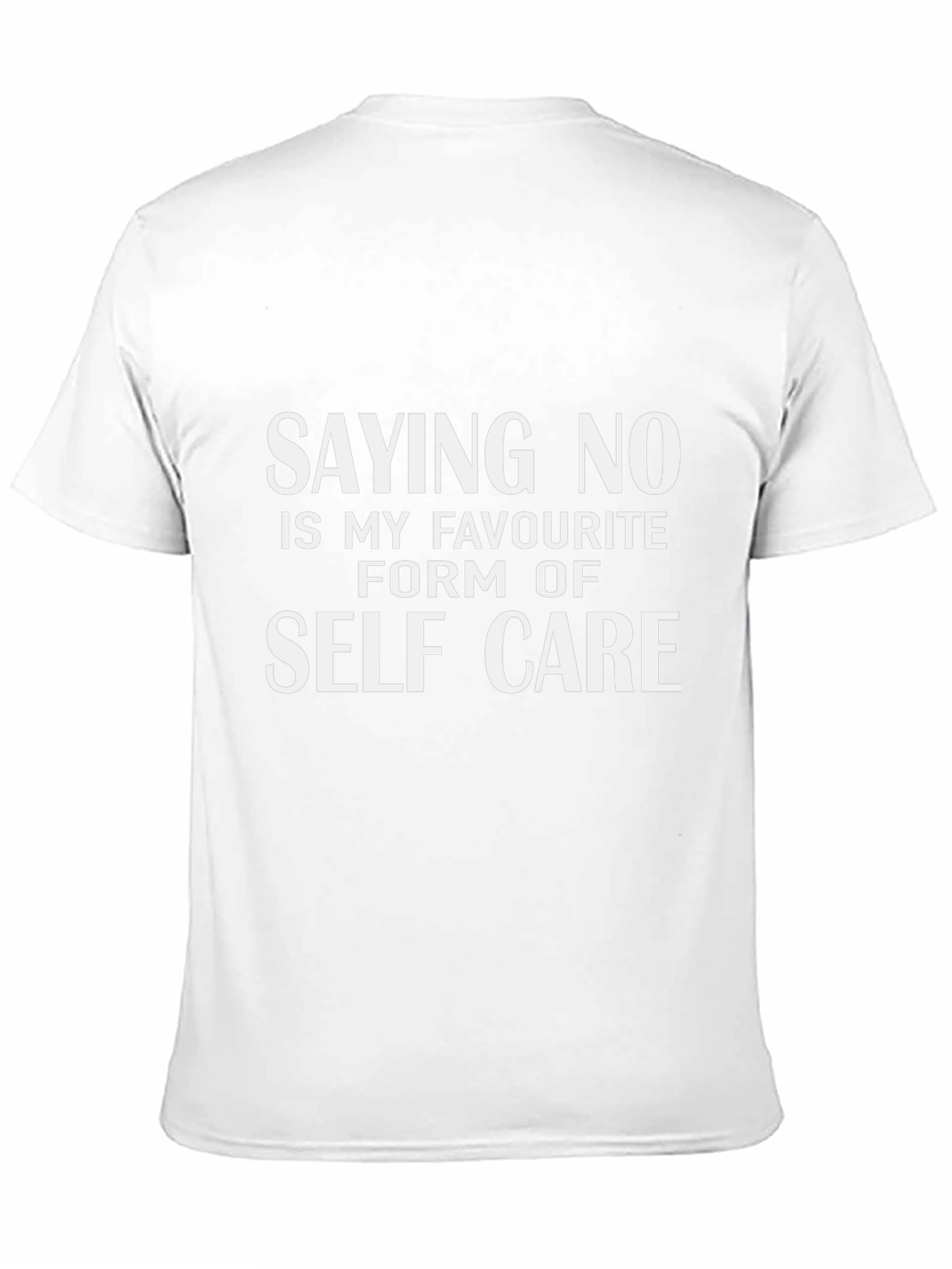Saying No Self Care T-Shirt Mens Black Tee