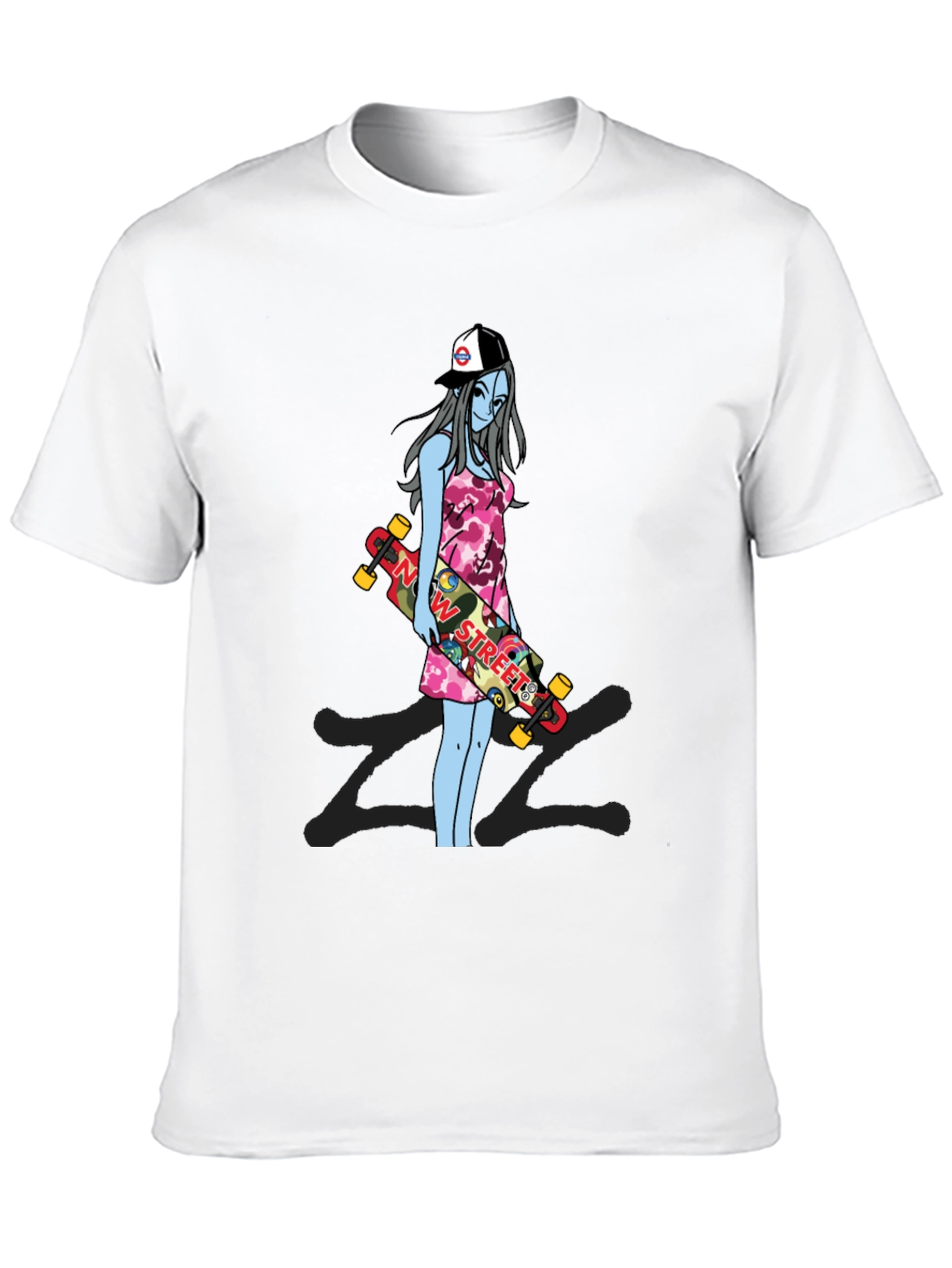 Skater Girl Graphic T-Shirt - Street Style Tee