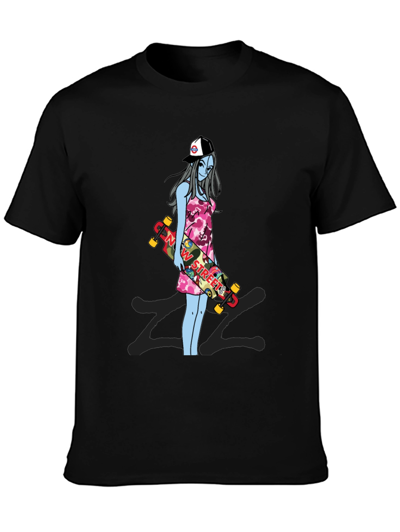 Skater Girl Graphic T-Shirt - Street Style Tee