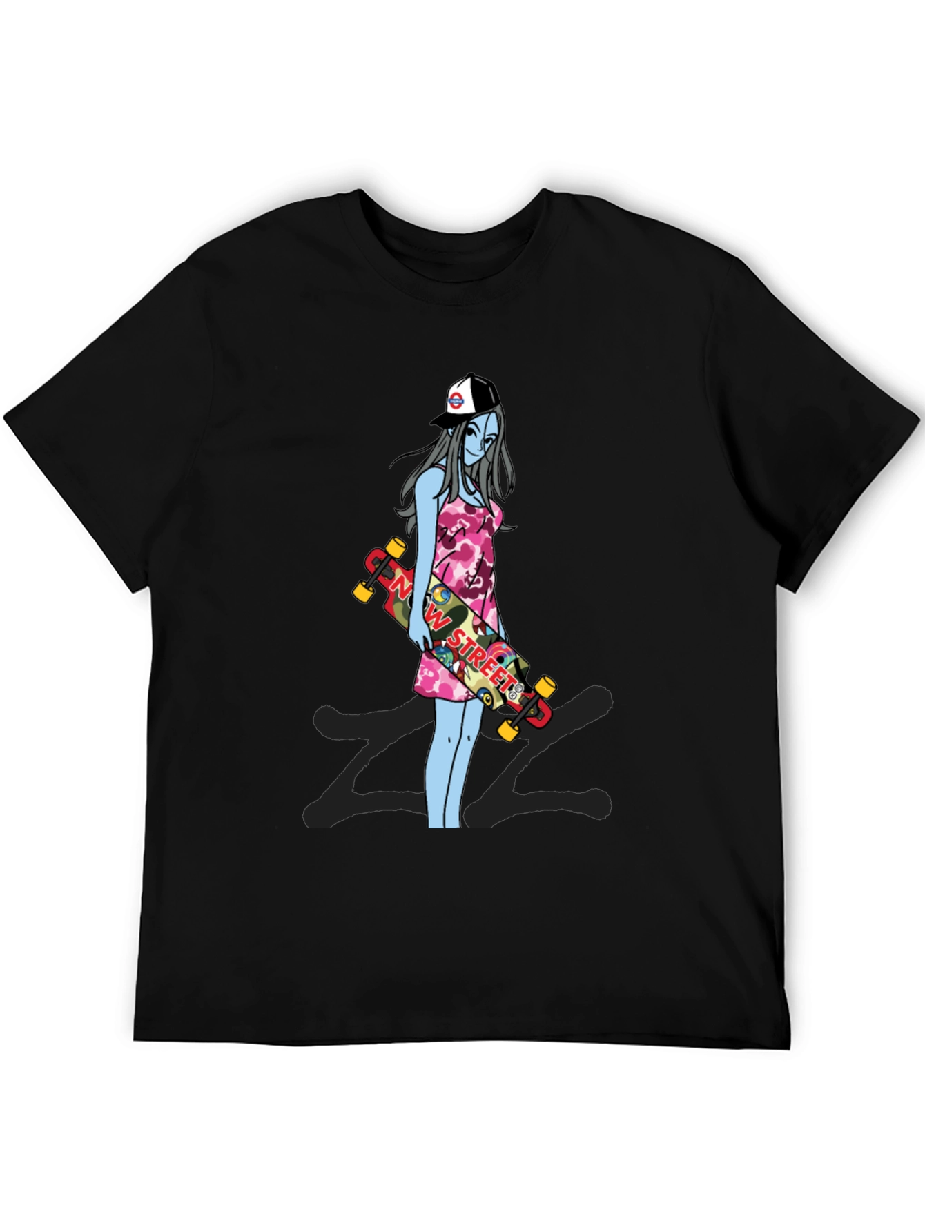 Skater Girl Graphic T-Shirt - Street Style Tee