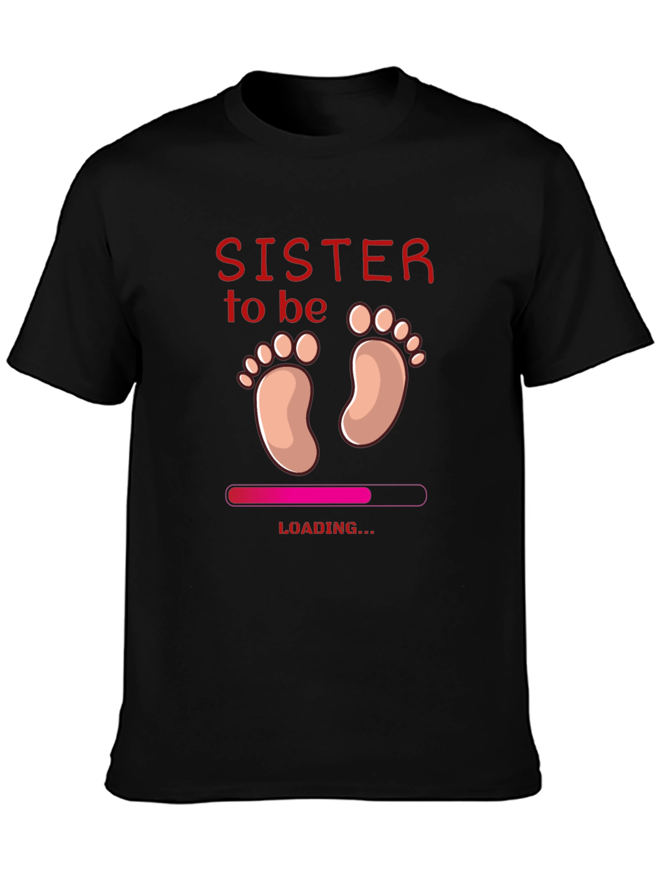 Sister To Be Loading Baby Feet Tee