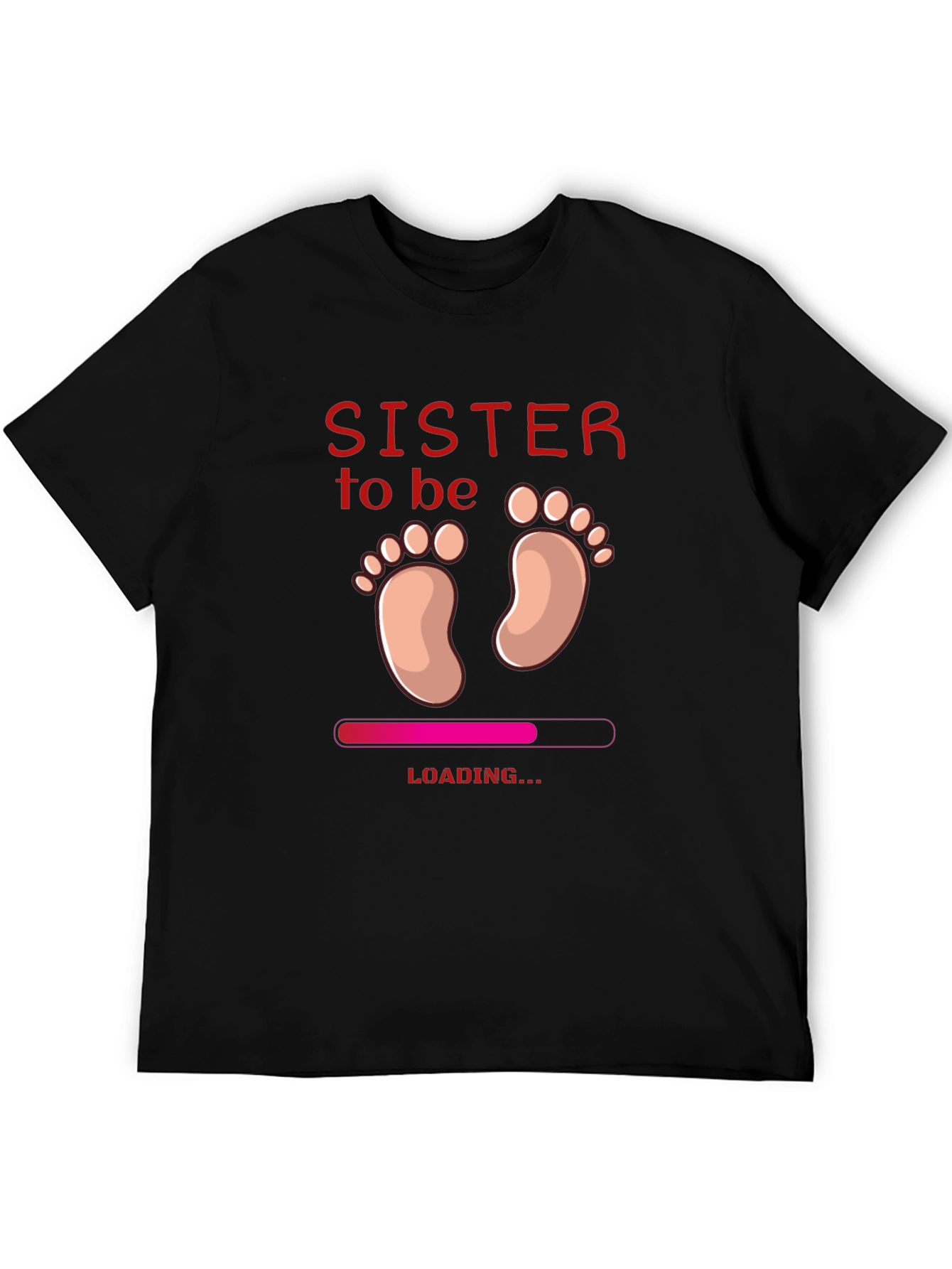 Sister To Be Loading Baby Feet Tee