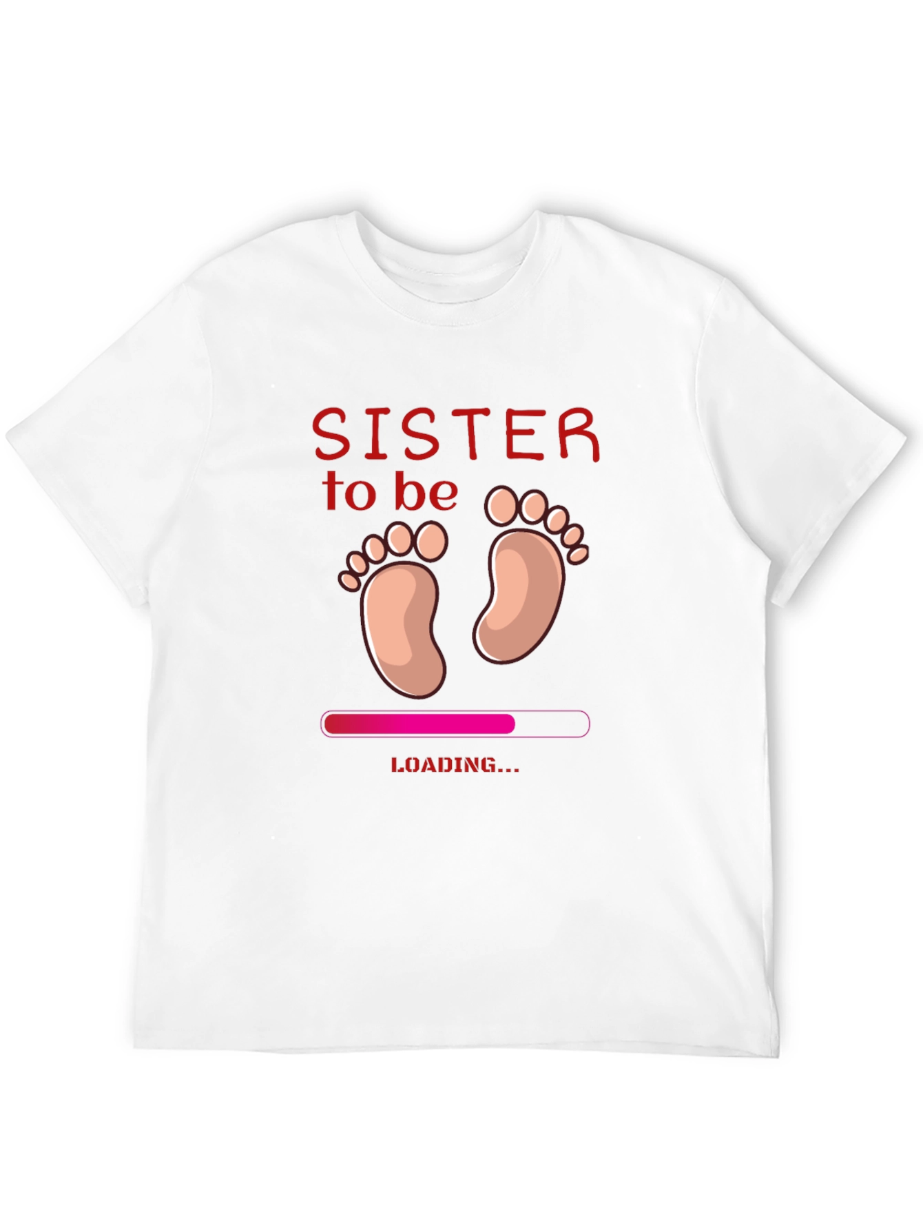 Sister To Be Loading Baby Feet Tee