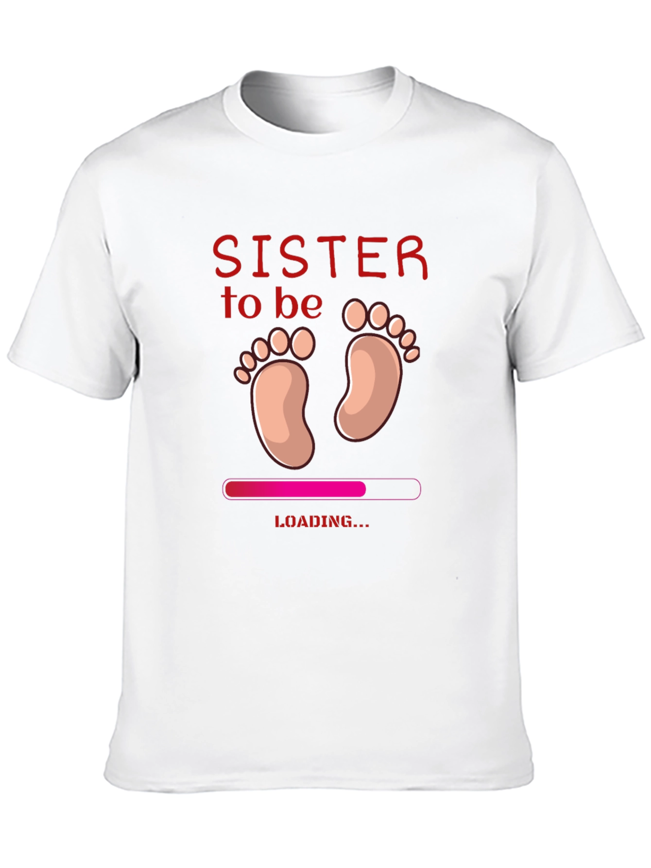 Sister To Be Loading Baby Feet Tee