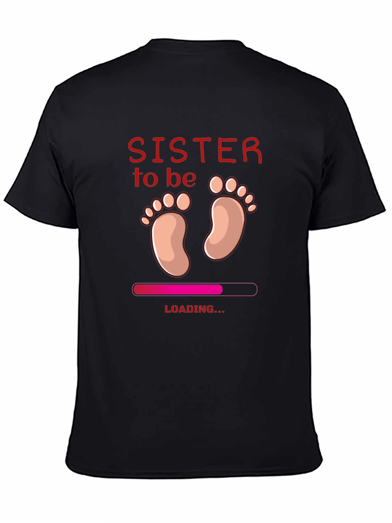Sister To Be Loading Baby Feet Tee