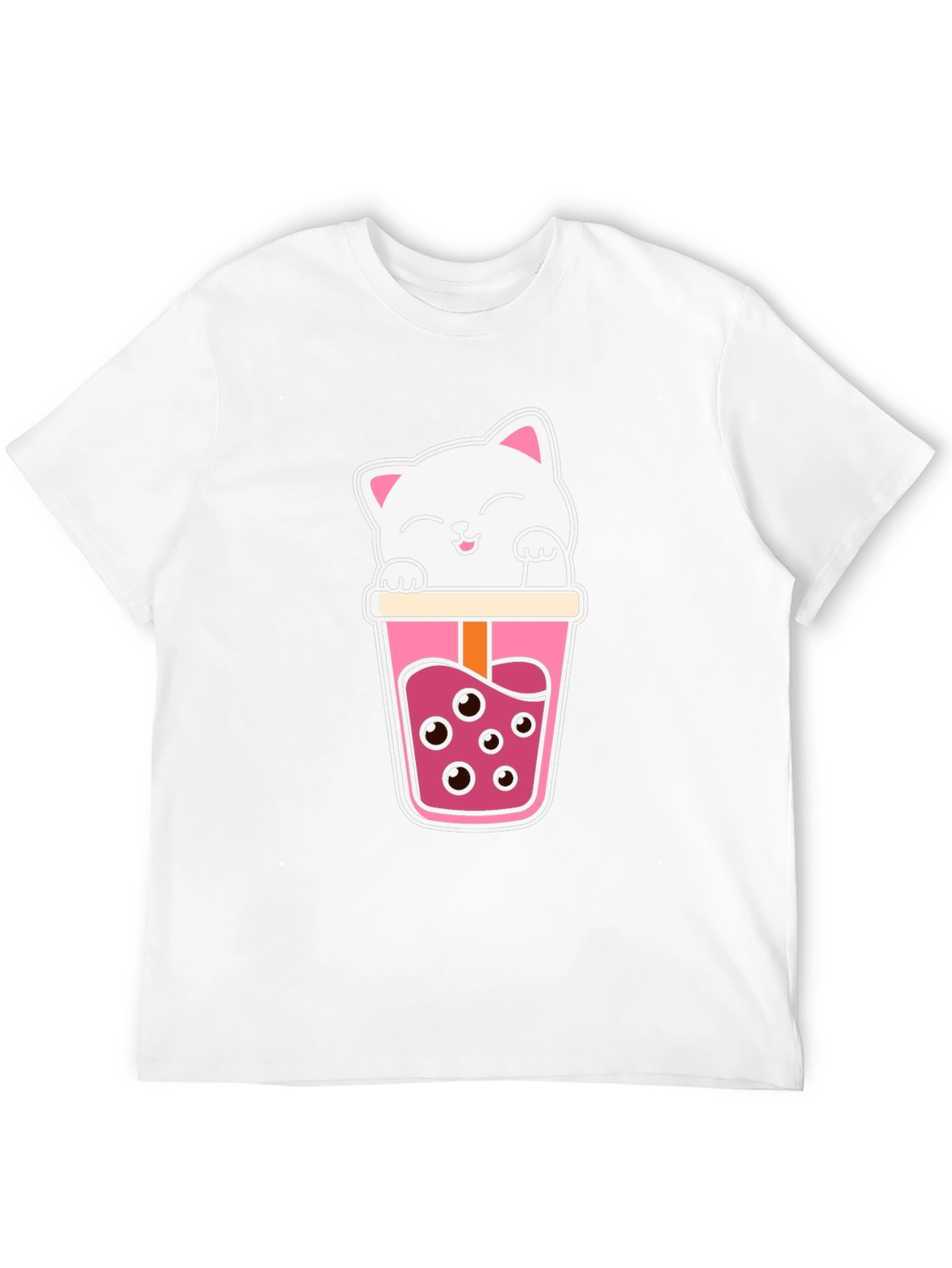 Kawaii Cat Boba Tea Graphic Tee
