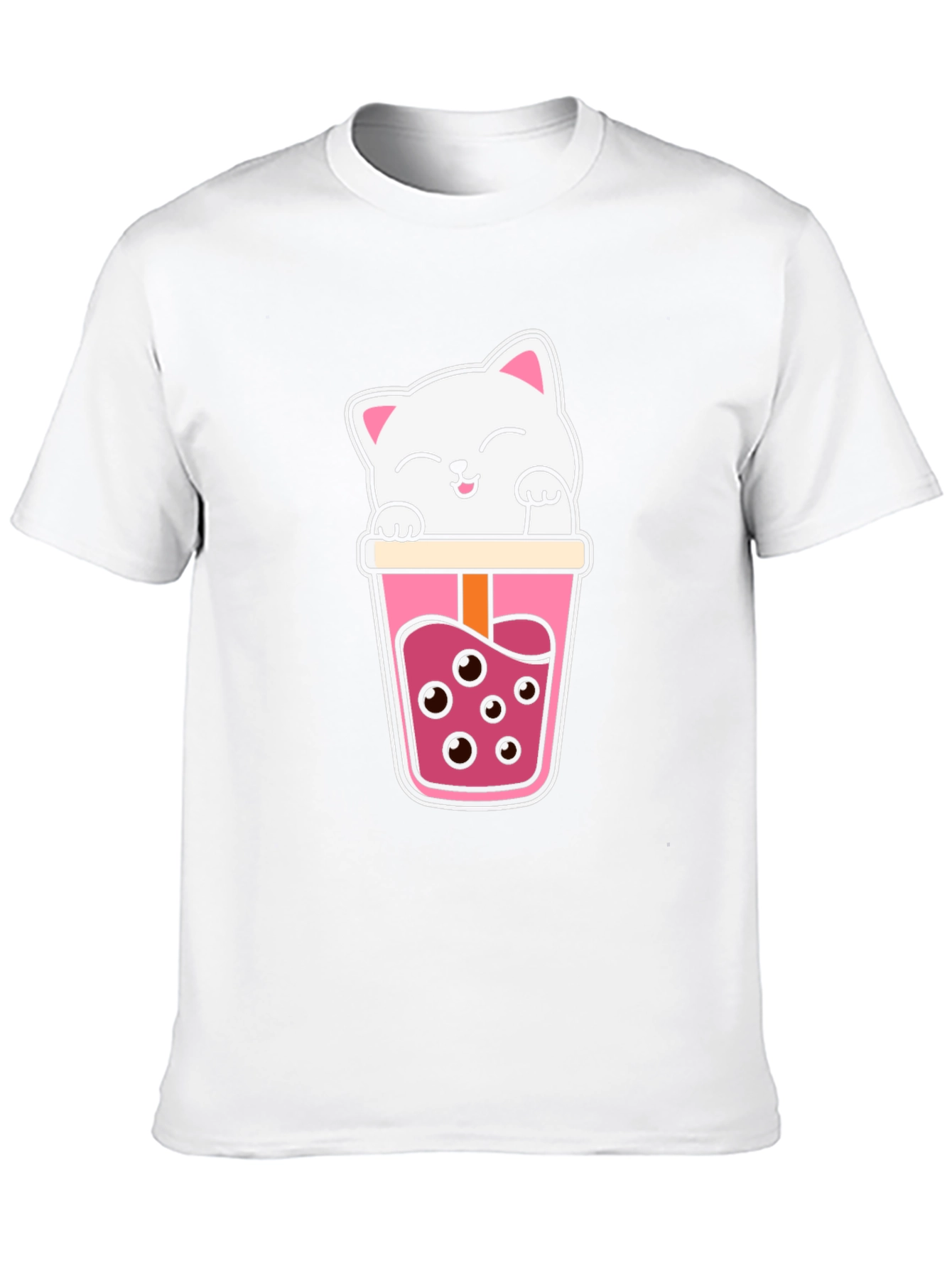 Kawaii Cat Boba Tea Graphic Tee