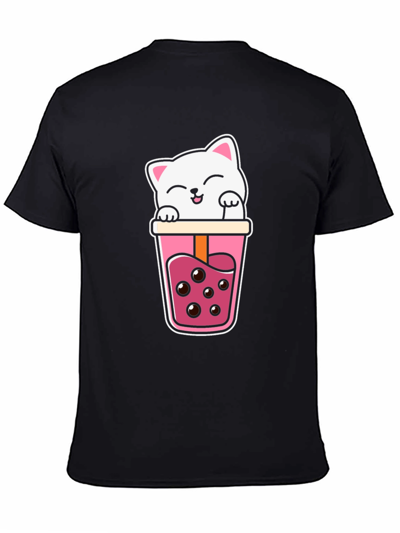 Kawaii Cat Boba Tea Graphic Tee