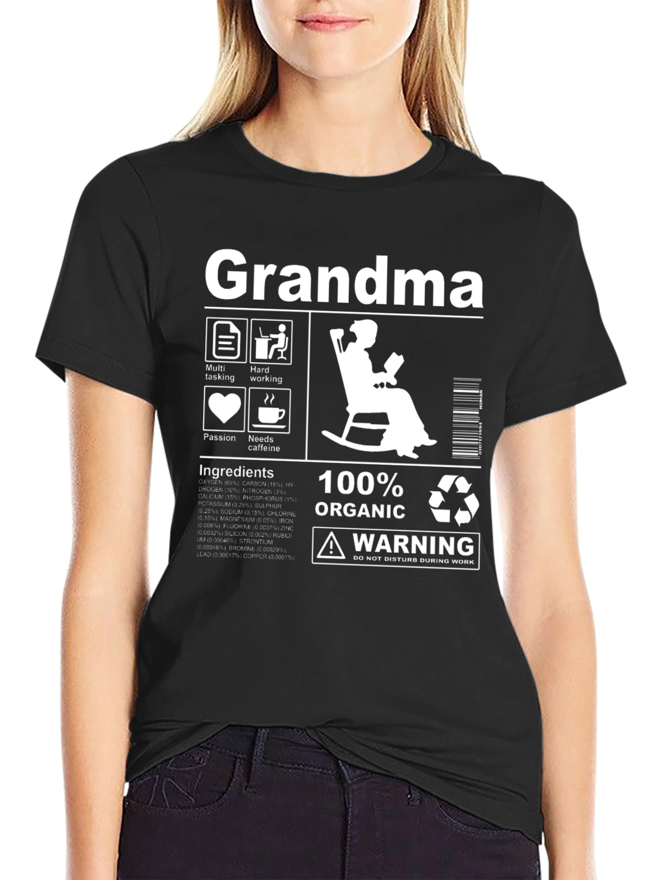 Grandma 100% Organic T-Shirt - Funny Grandma Gift