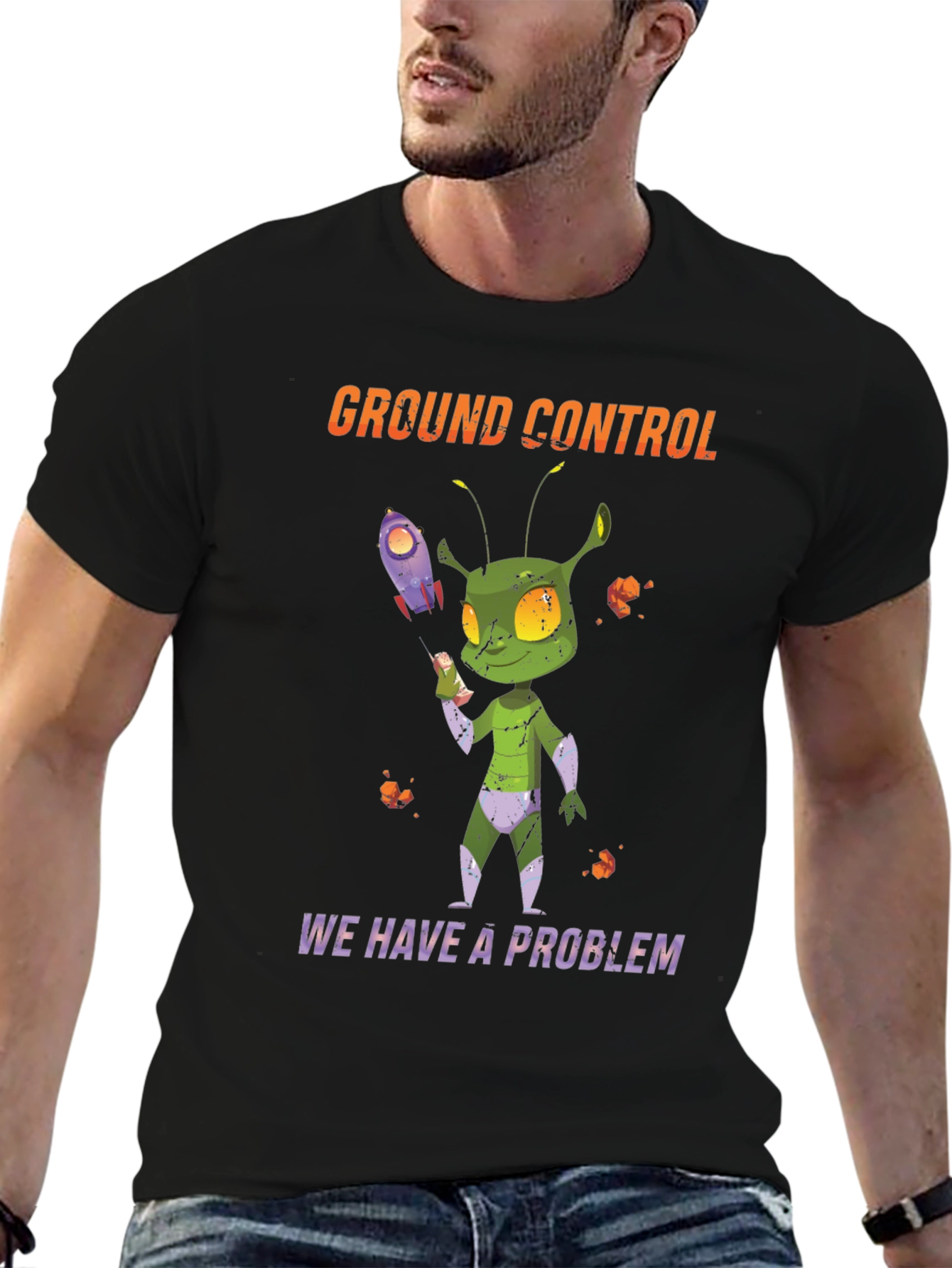 Ground Control Alien Graphic T-Shirt