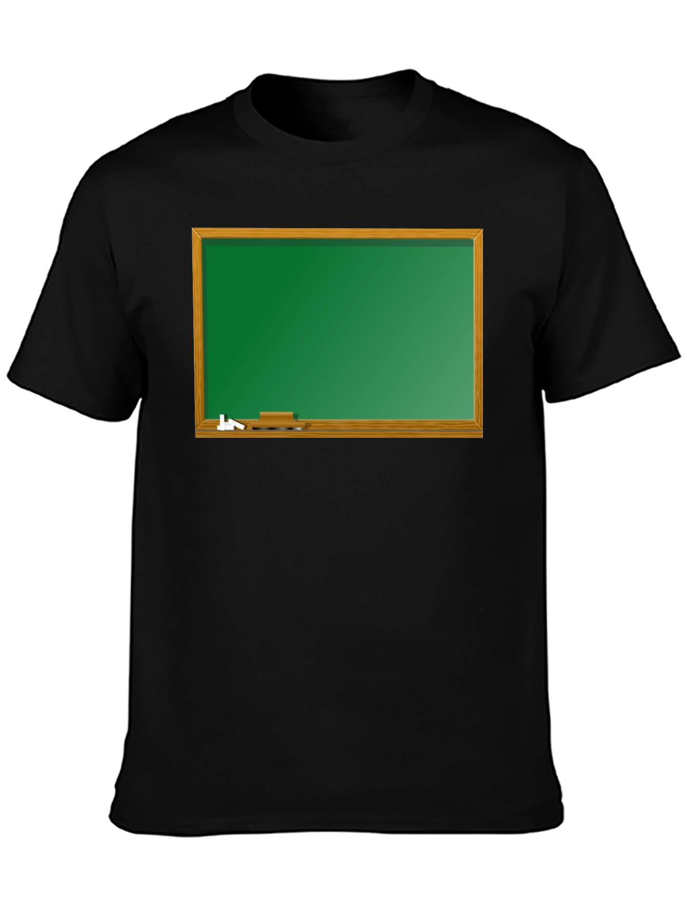Black T-Shirt with Chalkboard Graphic
