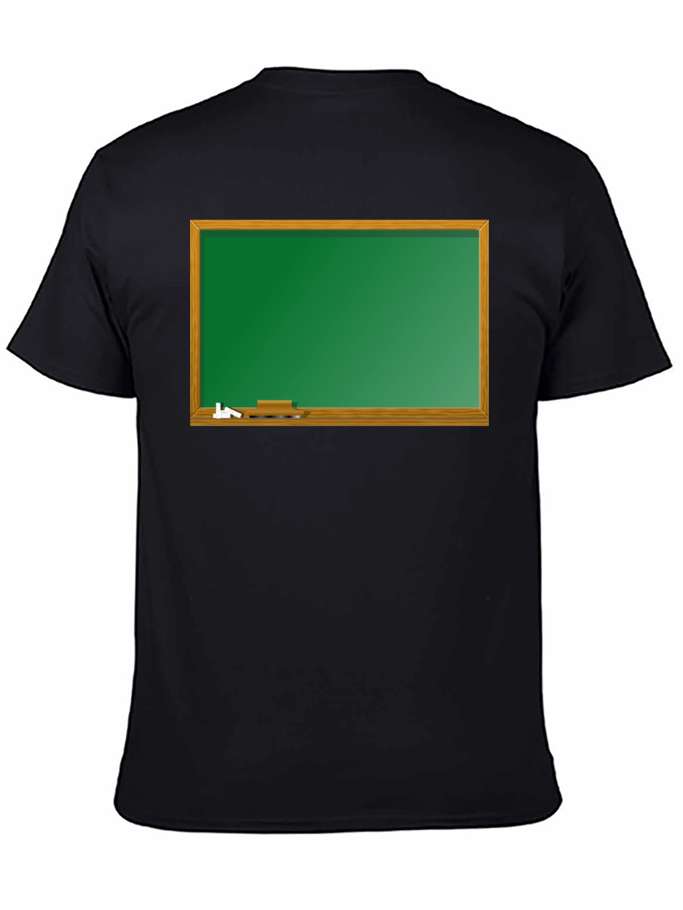 Black T-Shirt with Chalkboard Graphic