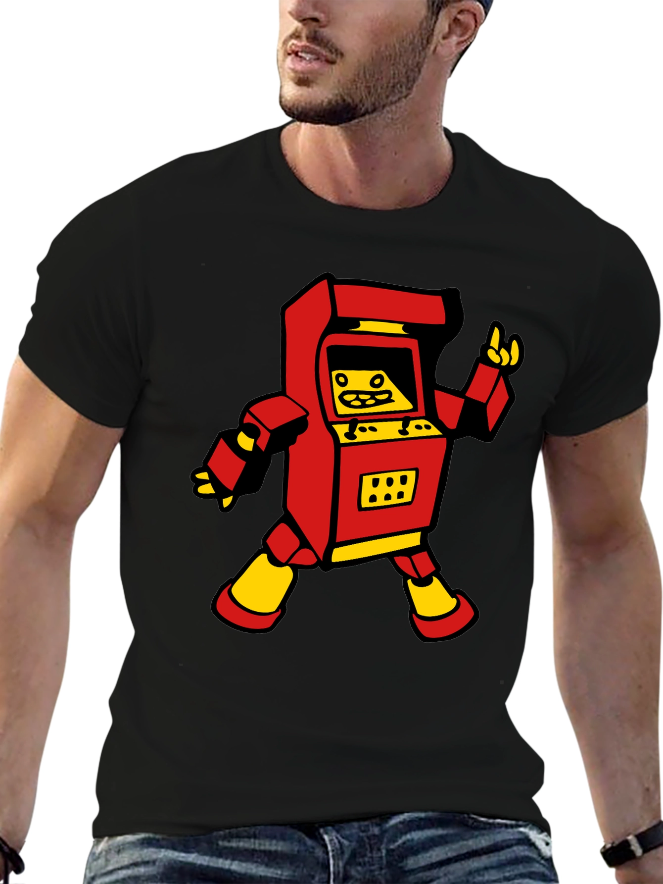 Retro Arcade Game Robot T-Shirt