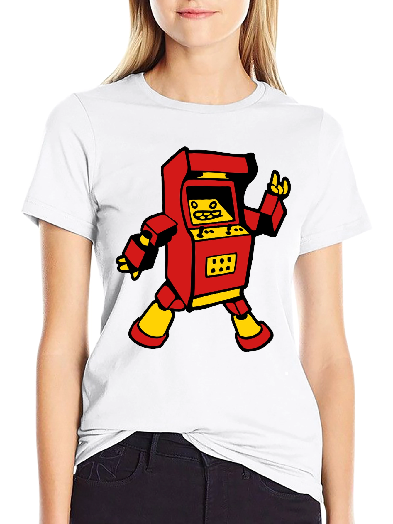 Retro Arcade Game Robot T-Shirt