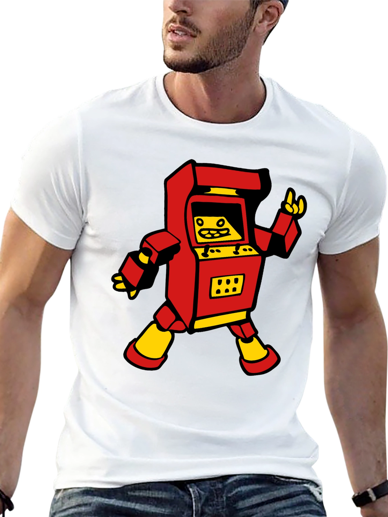 Retro Arcade Game Robot T-Shirt