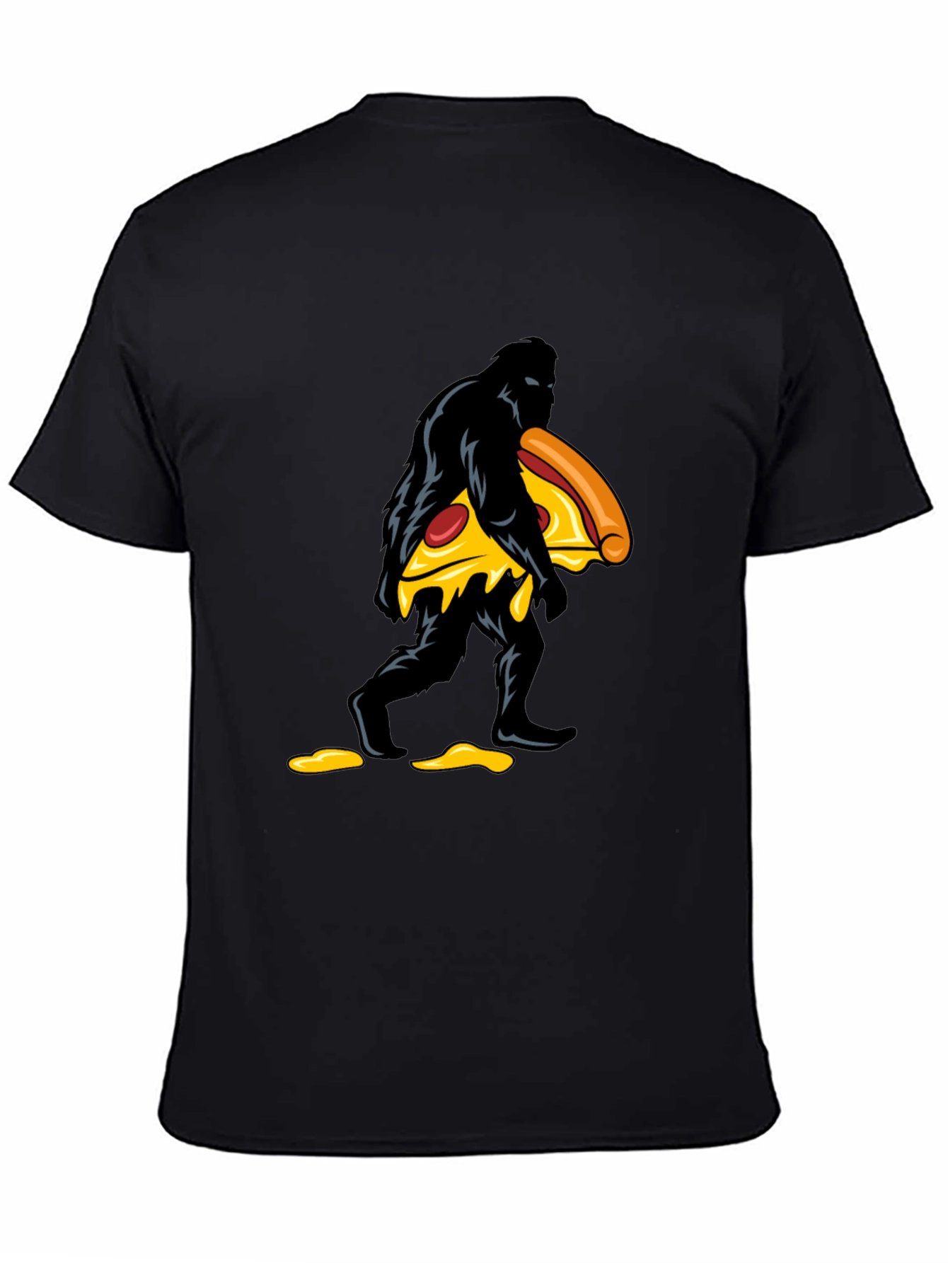Pizza Bigfoot Black Graphic Tee