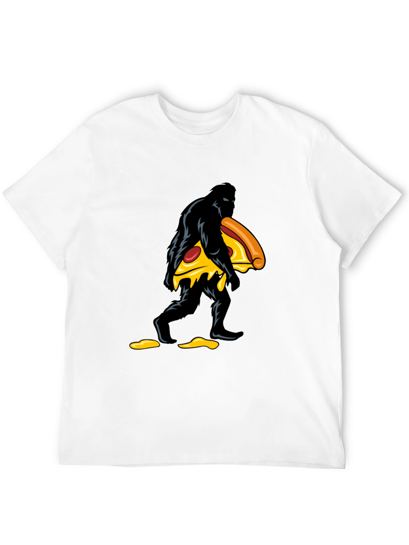 Pizza Bigfoot Black Graphic Tee