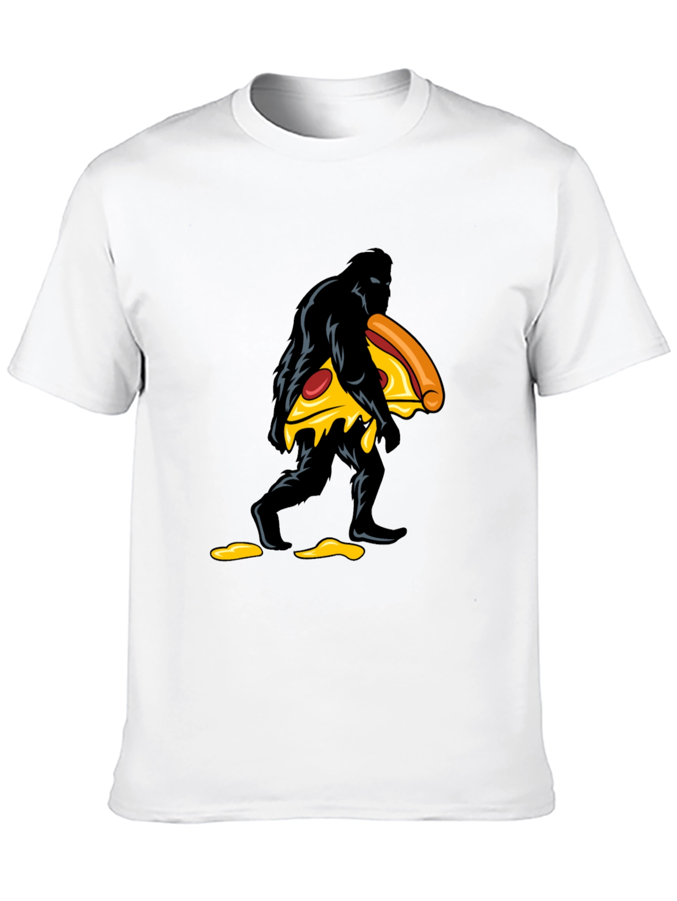 Pizza Bigfoot Black Graphic Tee