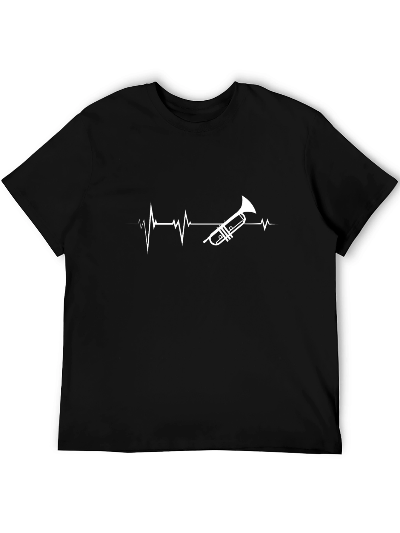 Trumpet Heartbeat Black Graphic Tee