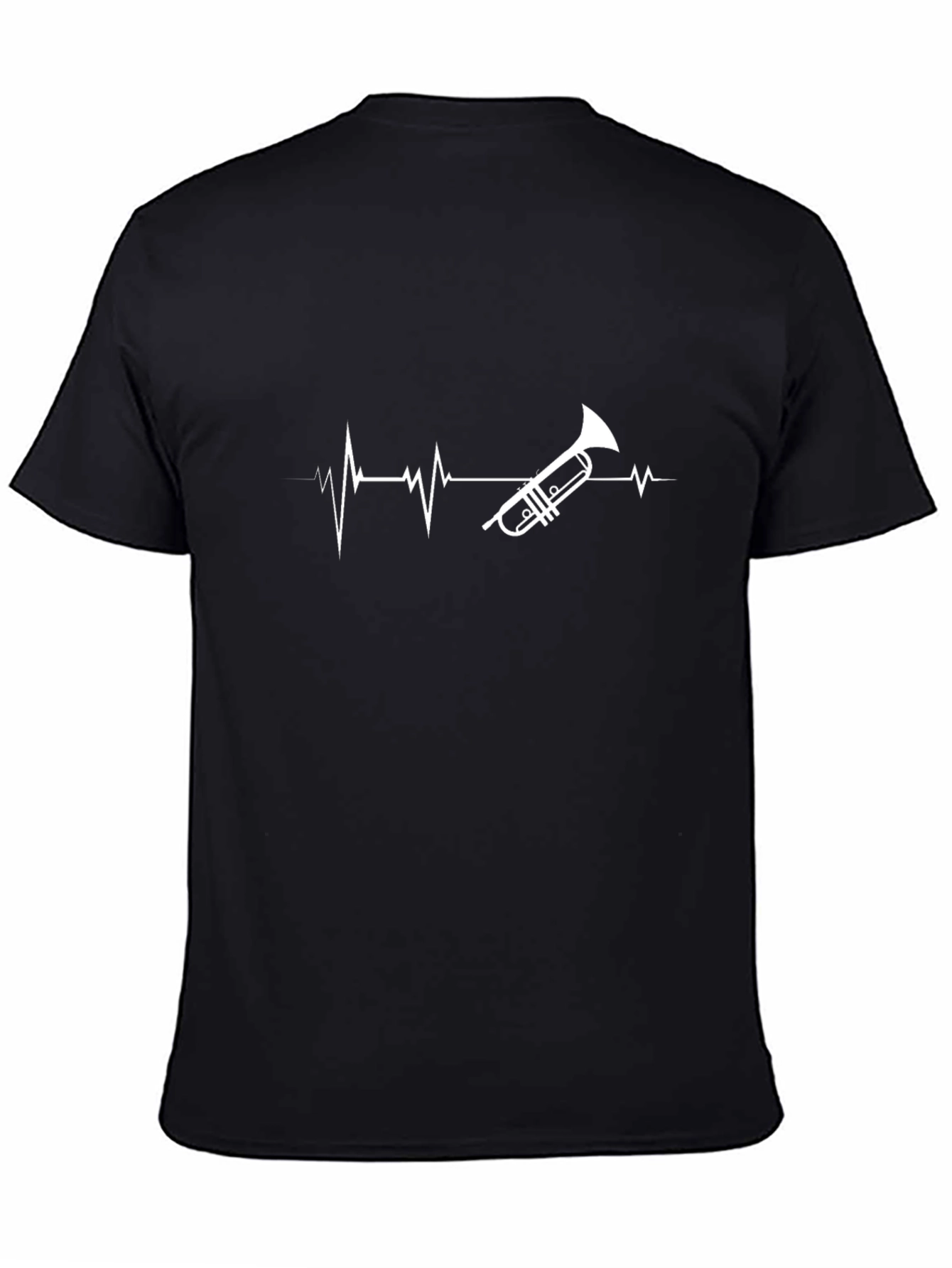 Trumpet Heartbeat Black Graphic Tee