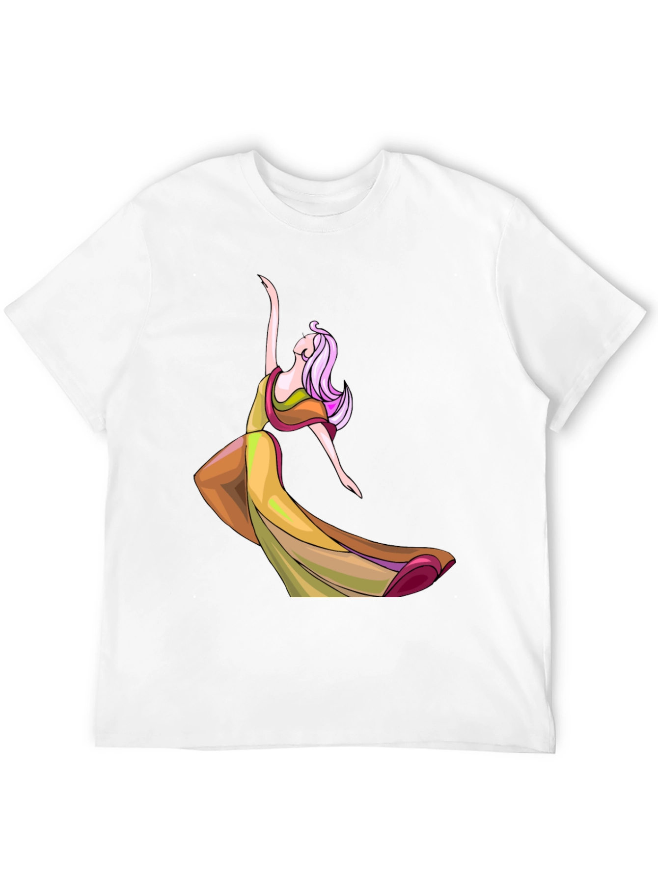 Dancing Lady Graphic Tee - Stylish Black T-Shirt