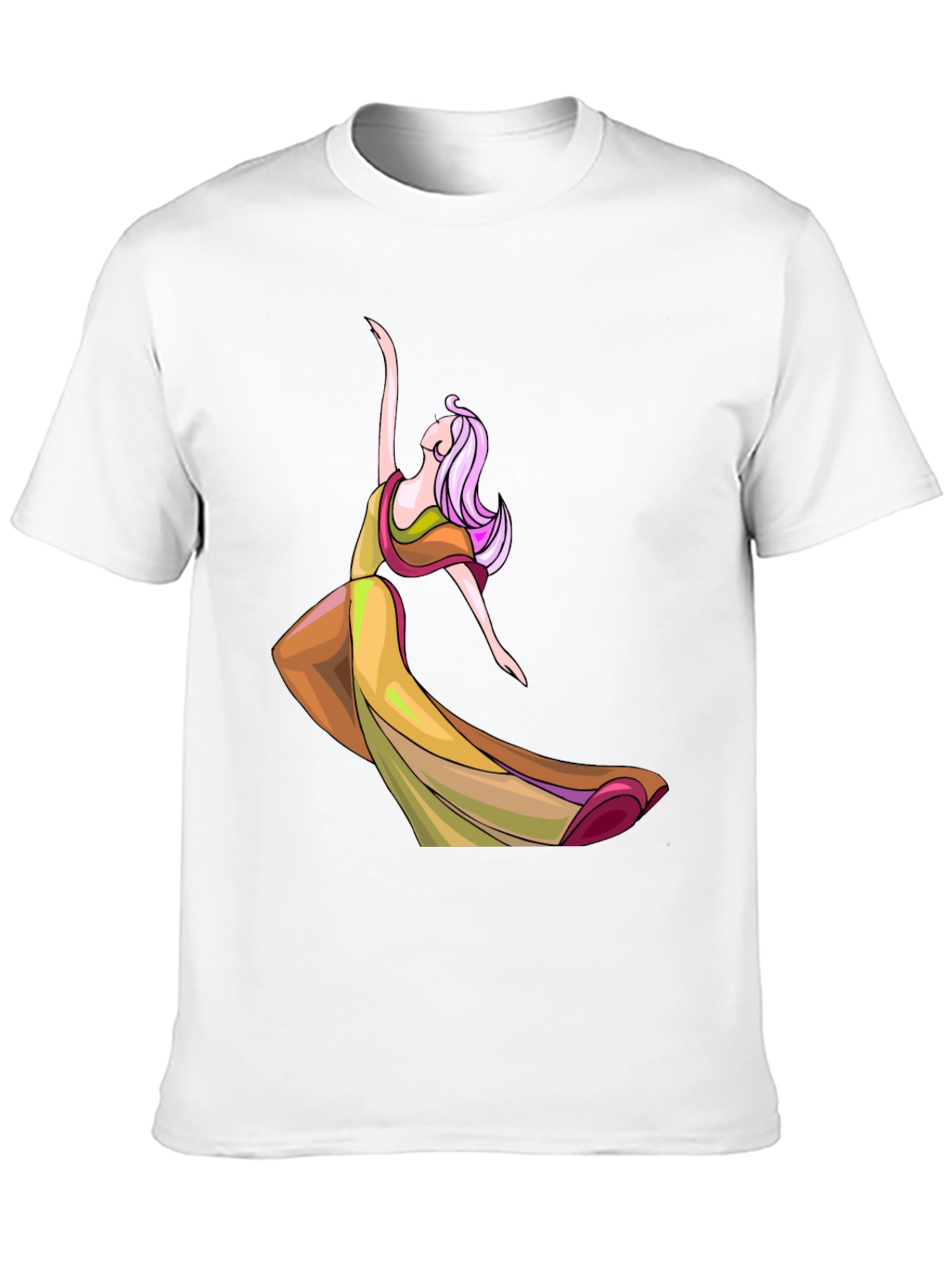 Dancing Lady Graphic Tee - Stylish Black T-Shirt