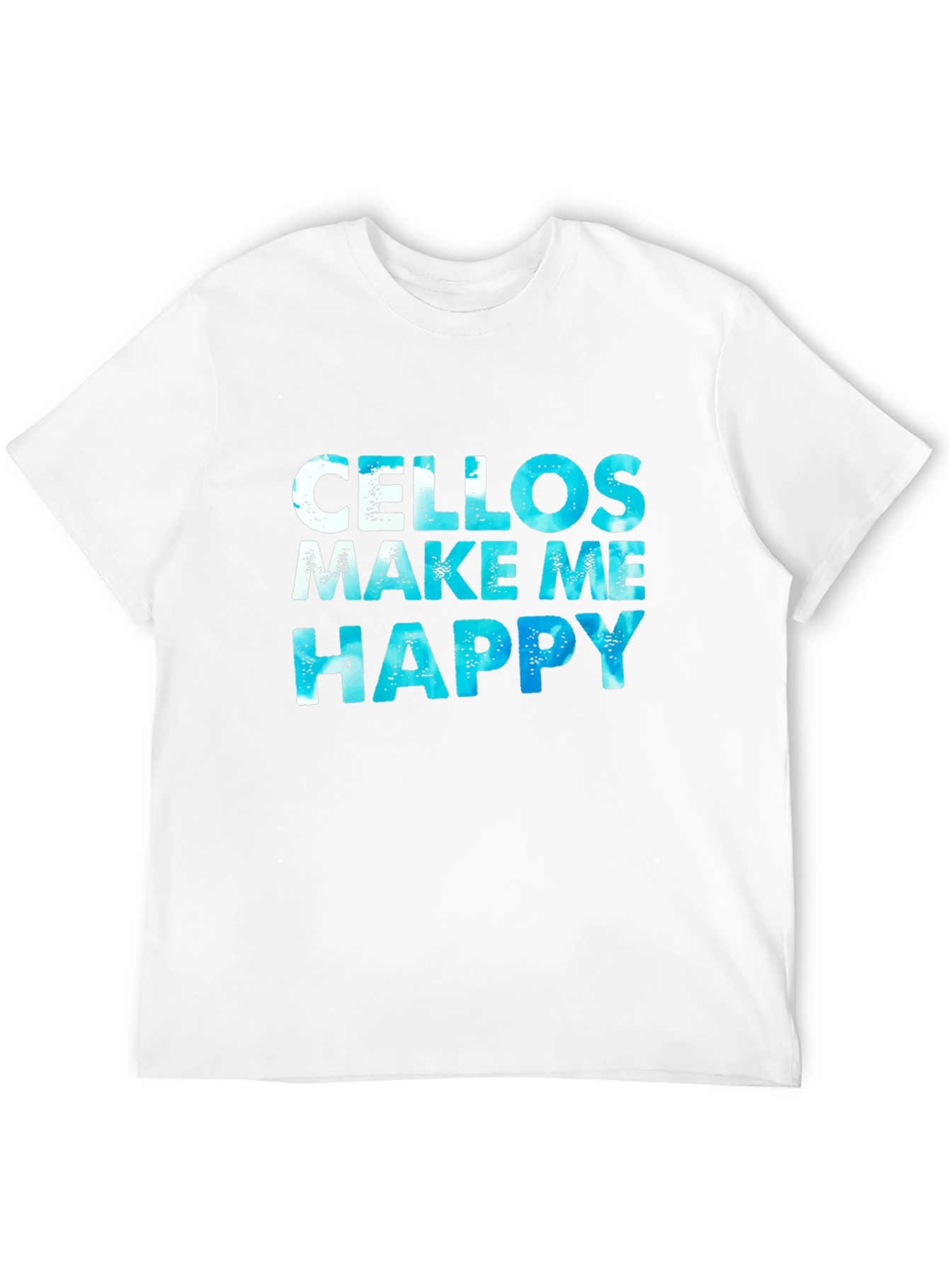 Cellos Make Me Happy Black Graphic T-Shirt