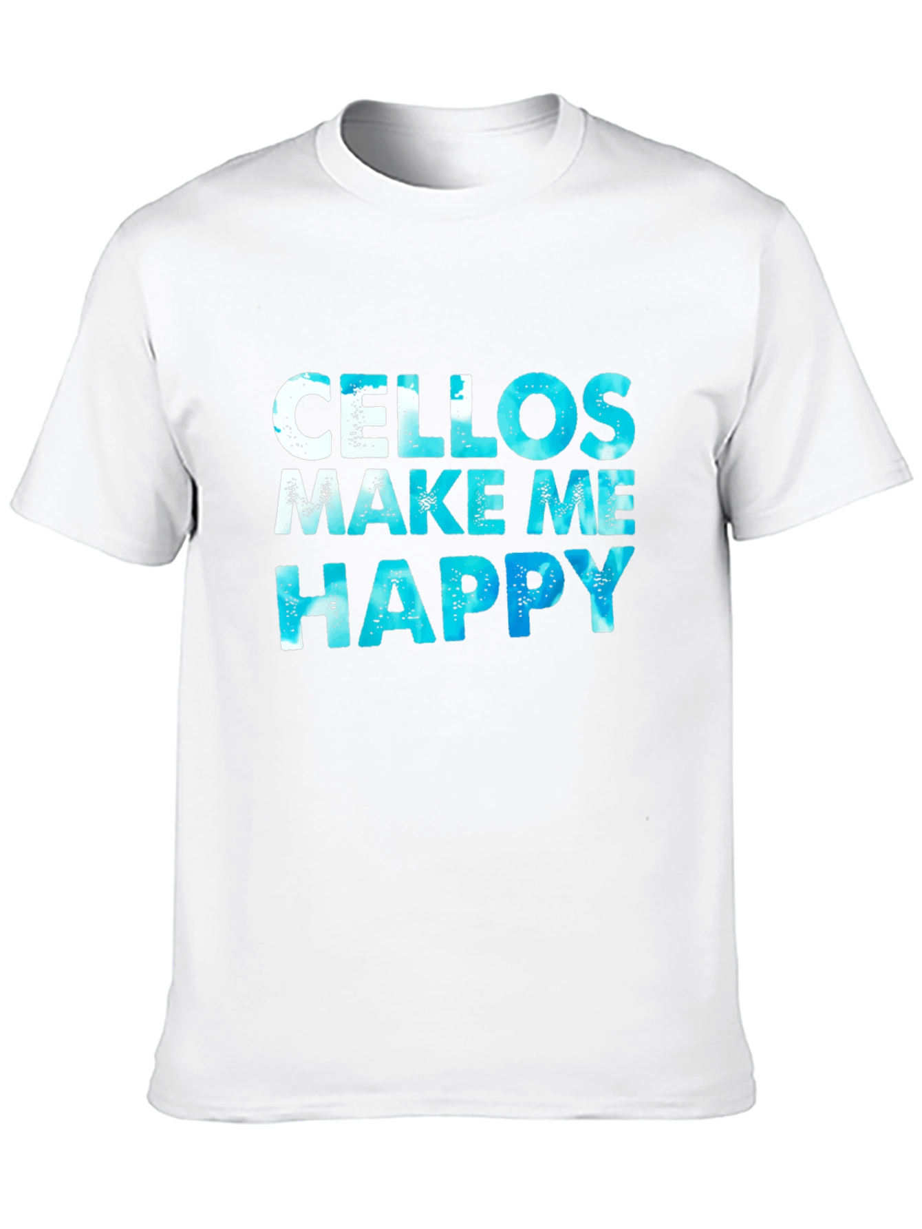 Cellos Make Me Happy Black Graphic T-Shirt