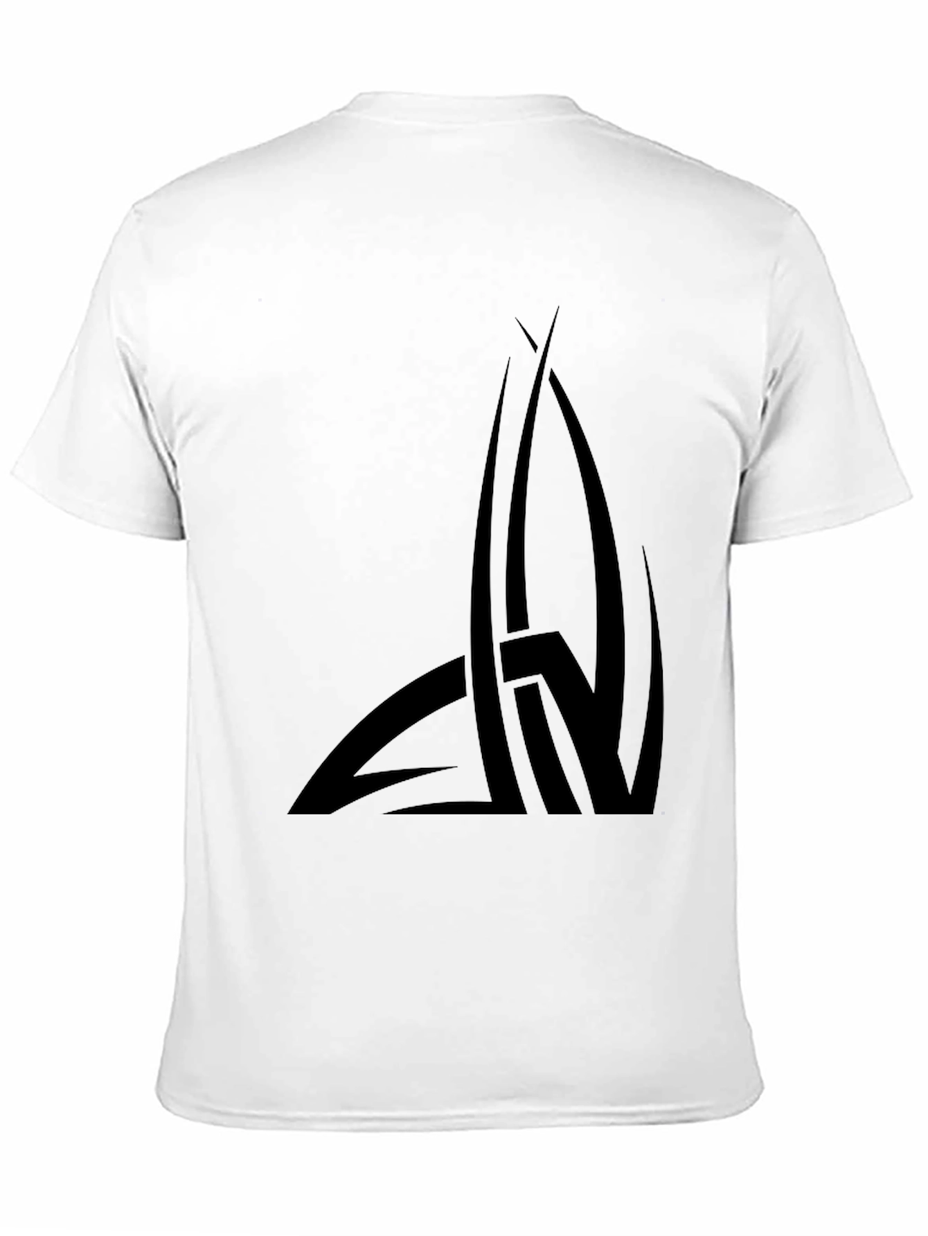 Black Graphic Tee - Abstract Design