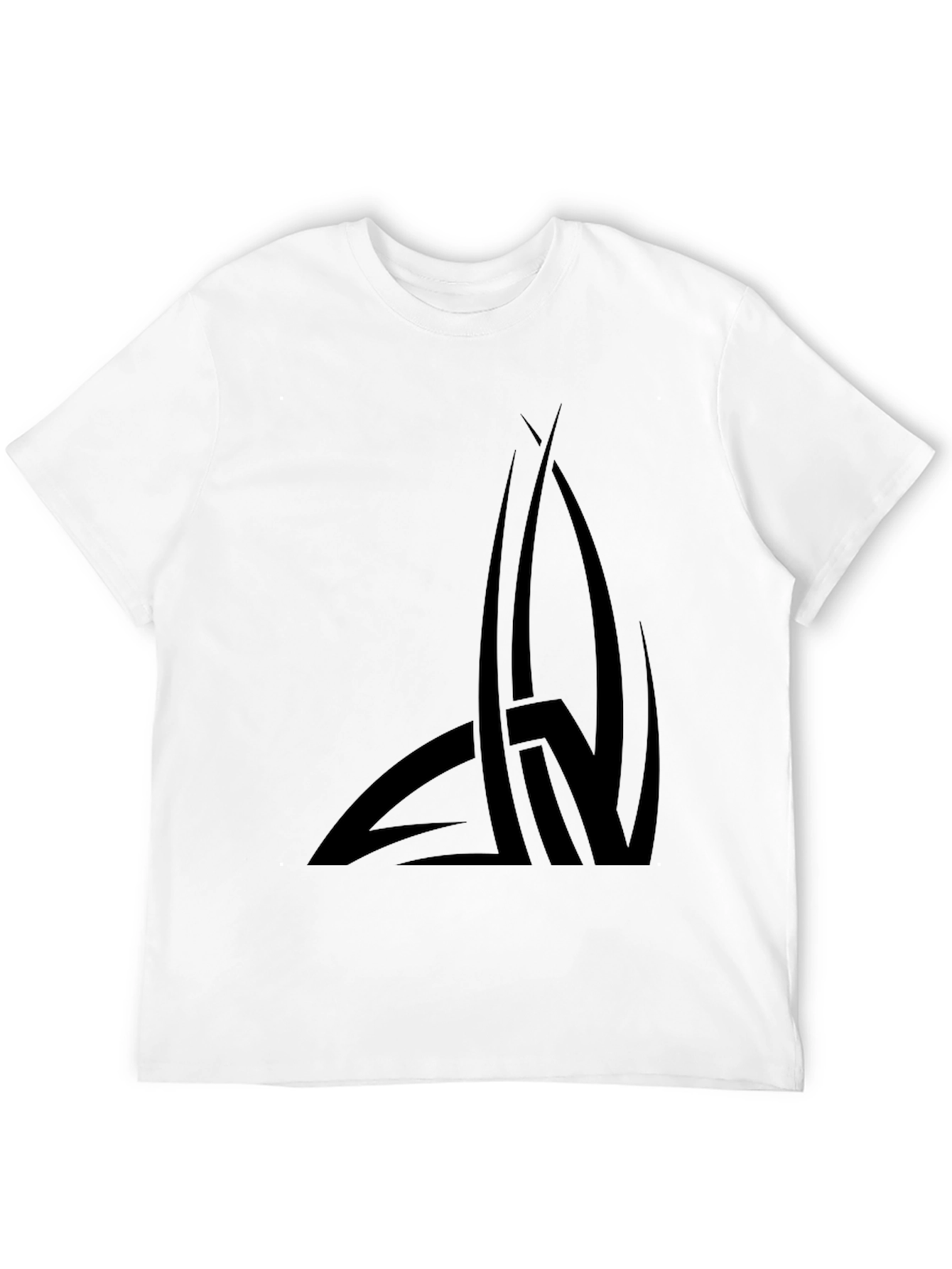 Black Graphic Tee - Abstract Design