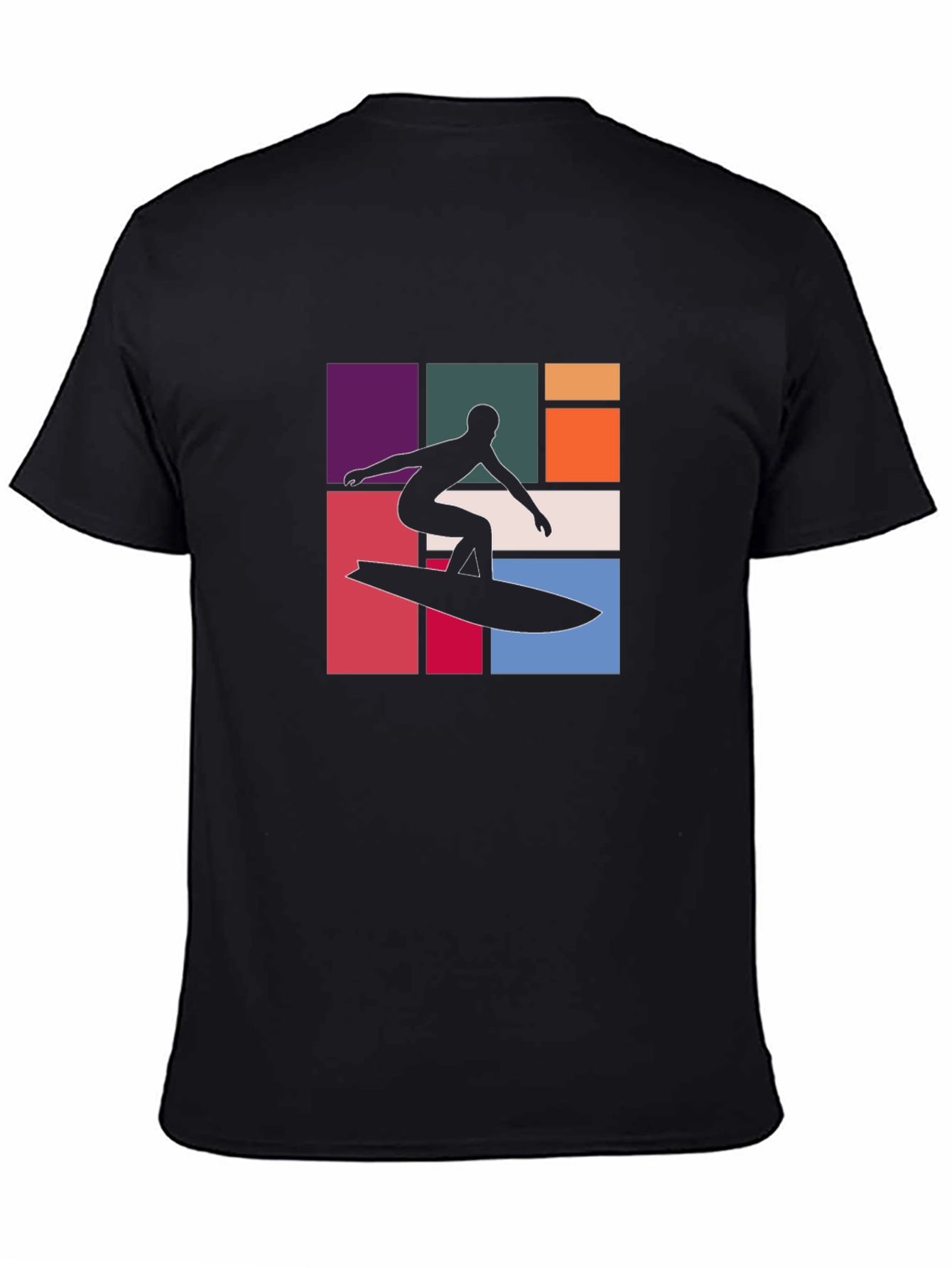 Retro Surfer Graphic Tee - Black