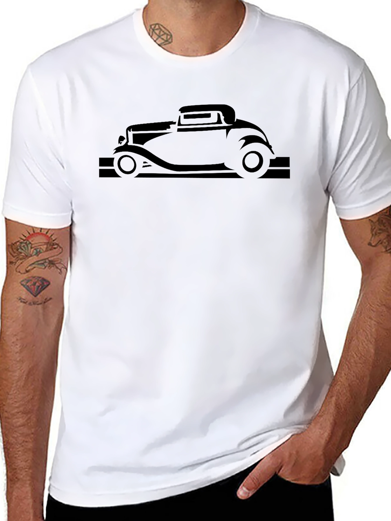 Classic Car Graphic Tee - Black