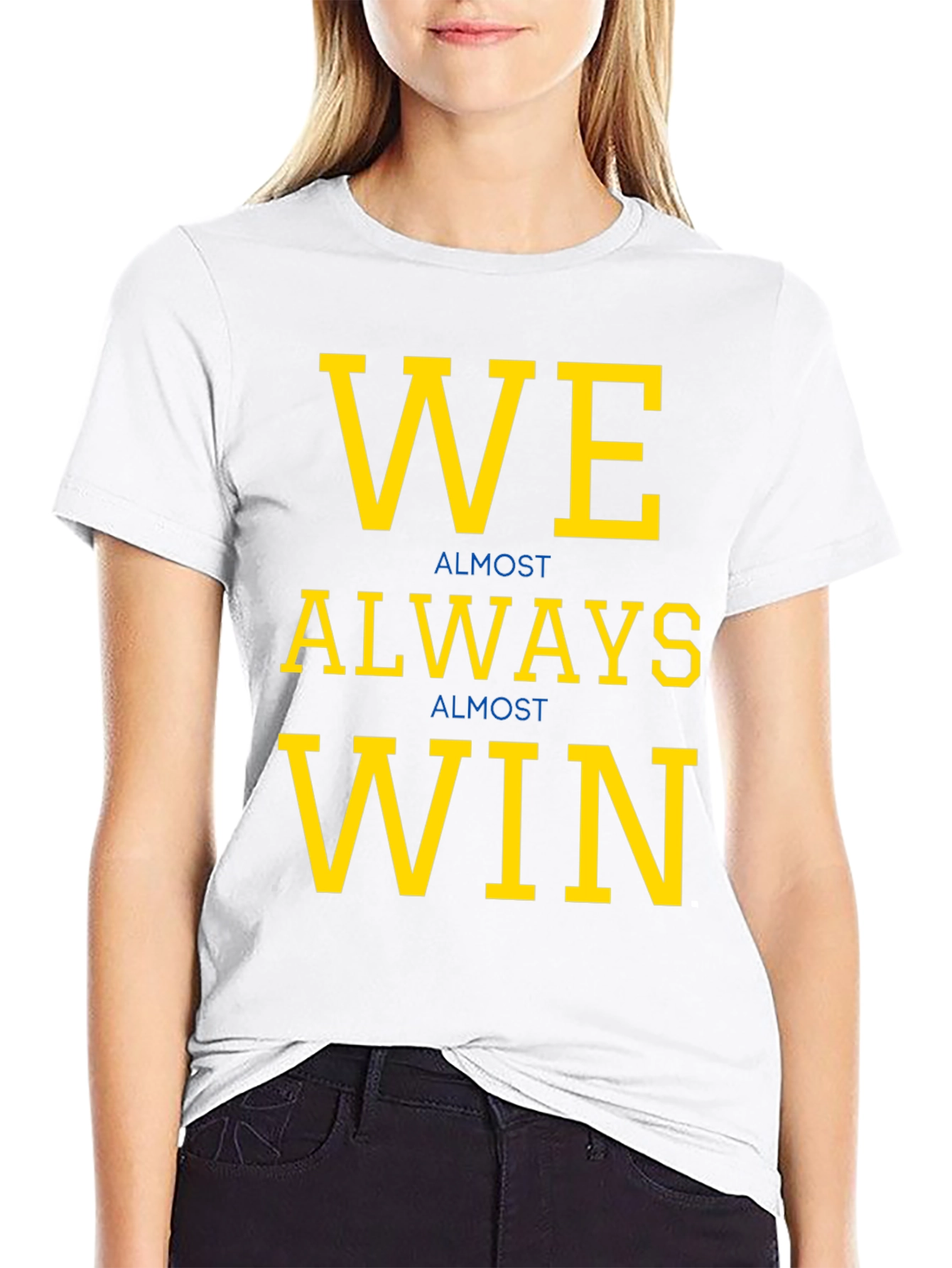 We Almost Always Win Graphic Tee - Black