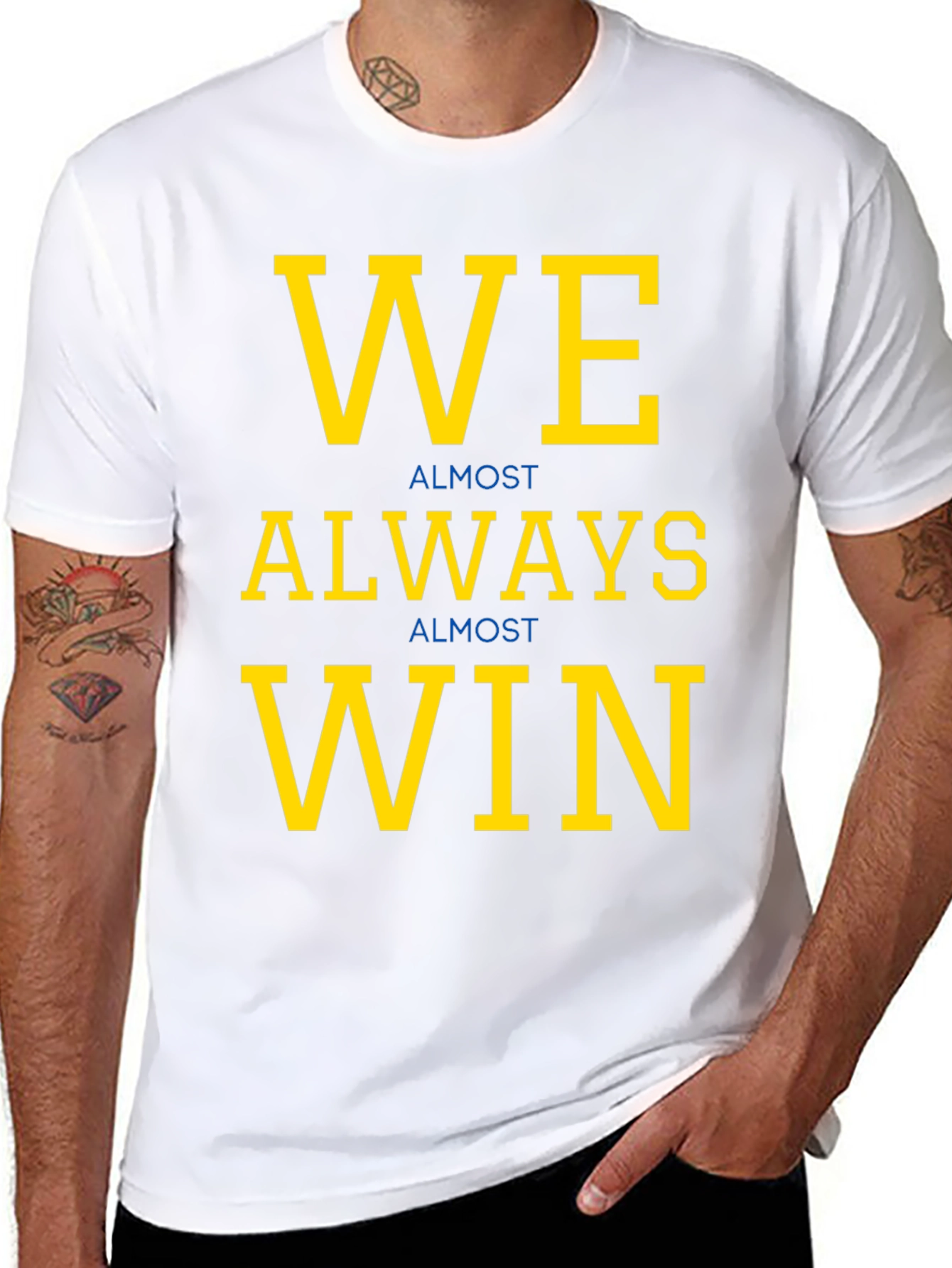 We Almost Always Win Graphic Tee - Black