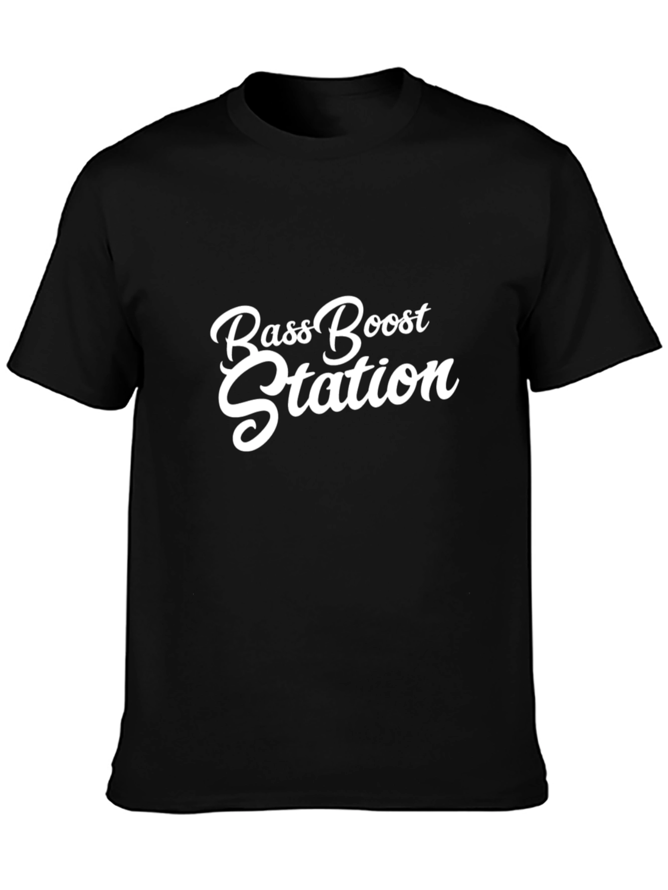 Bass Boost Station Black Graphic Tee
