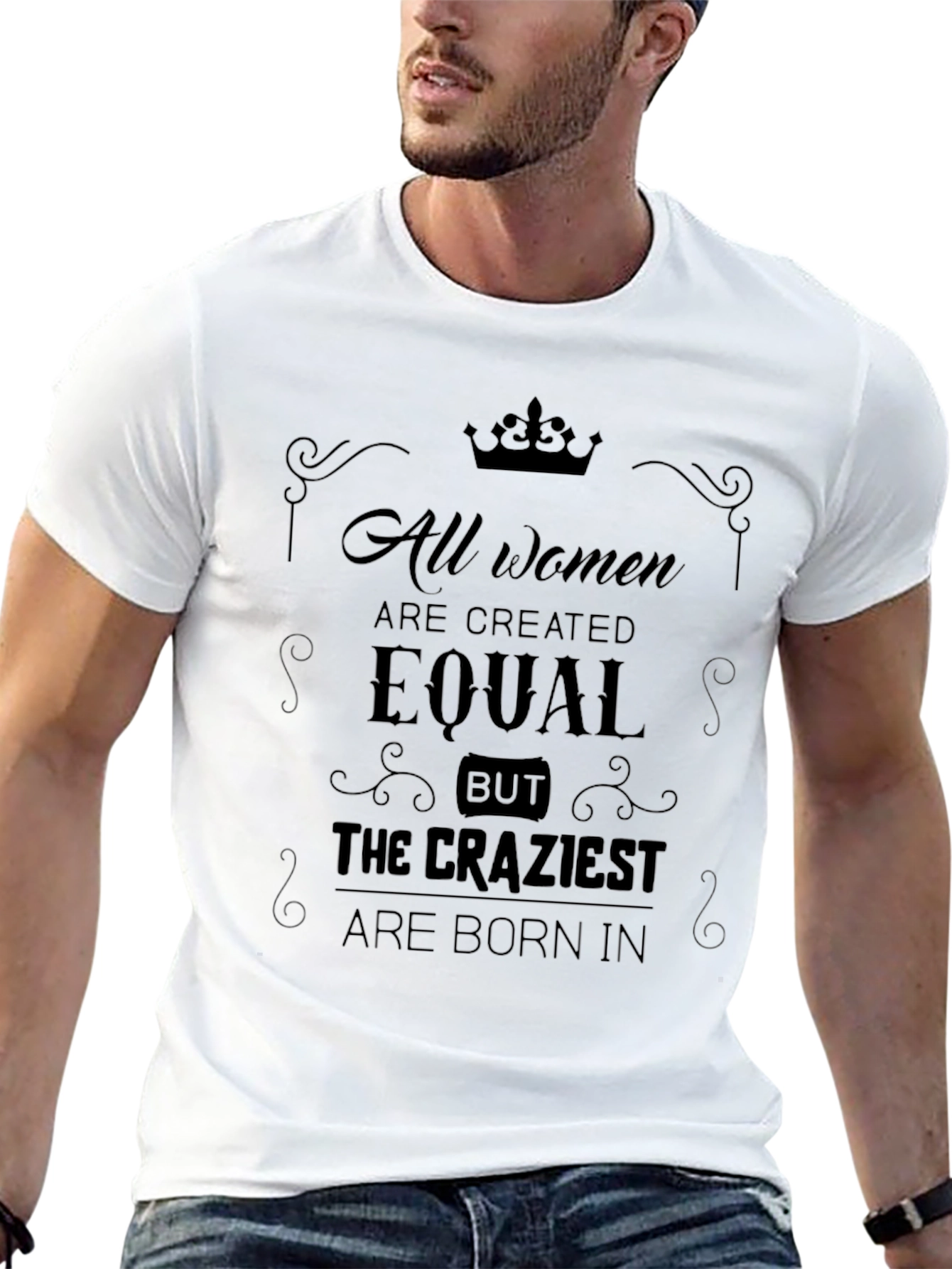 Crazy Women Born In T-Shirt