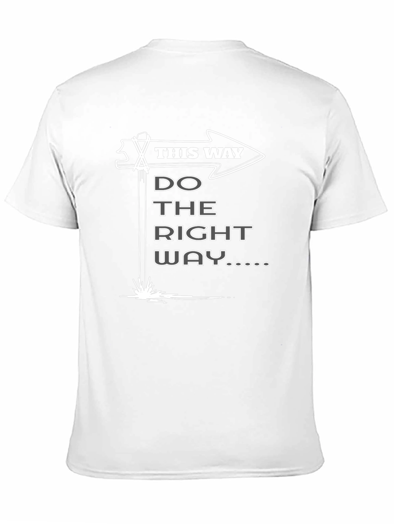 Do The Right Way Black Graphic T-Shirt