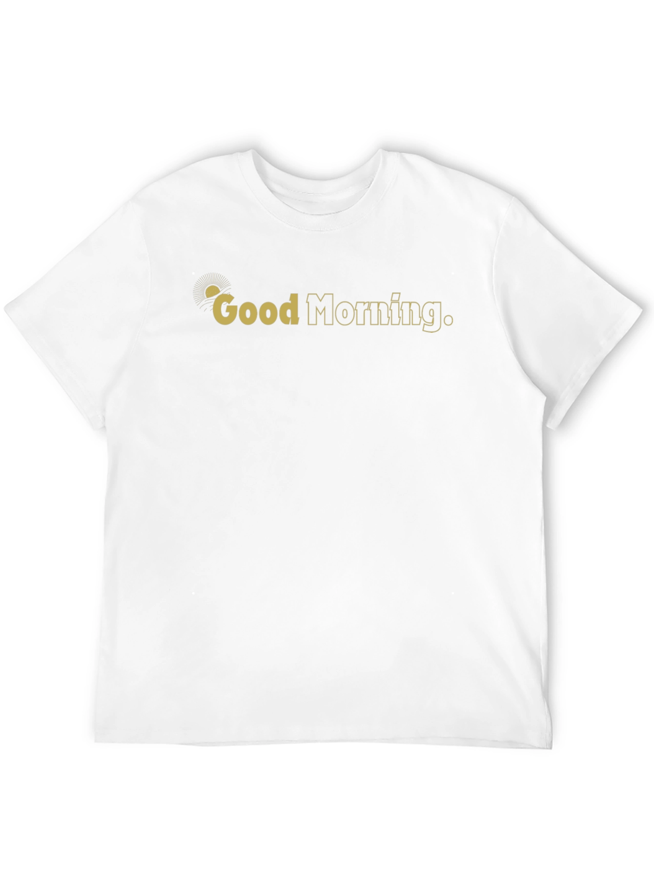 Good Morning Graphic Print Black T-Shirt