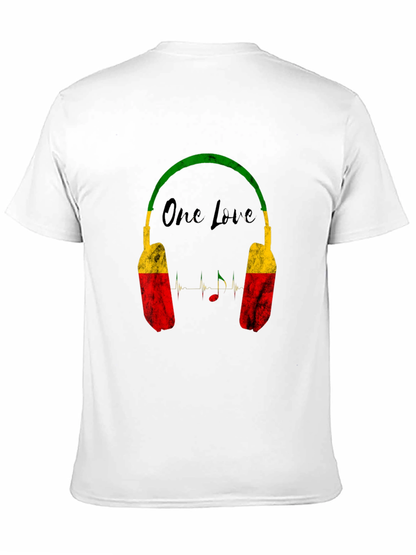 One Love Reggae Headphones Graphic Tee