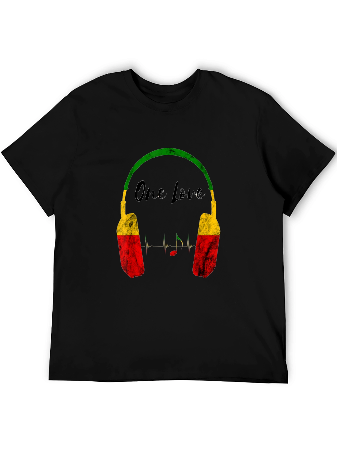One Love Reggae Headphones Graphic Tee