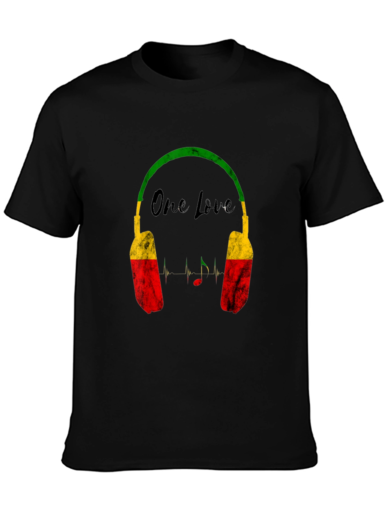 One Love Reggae Headphones Graphic Tee