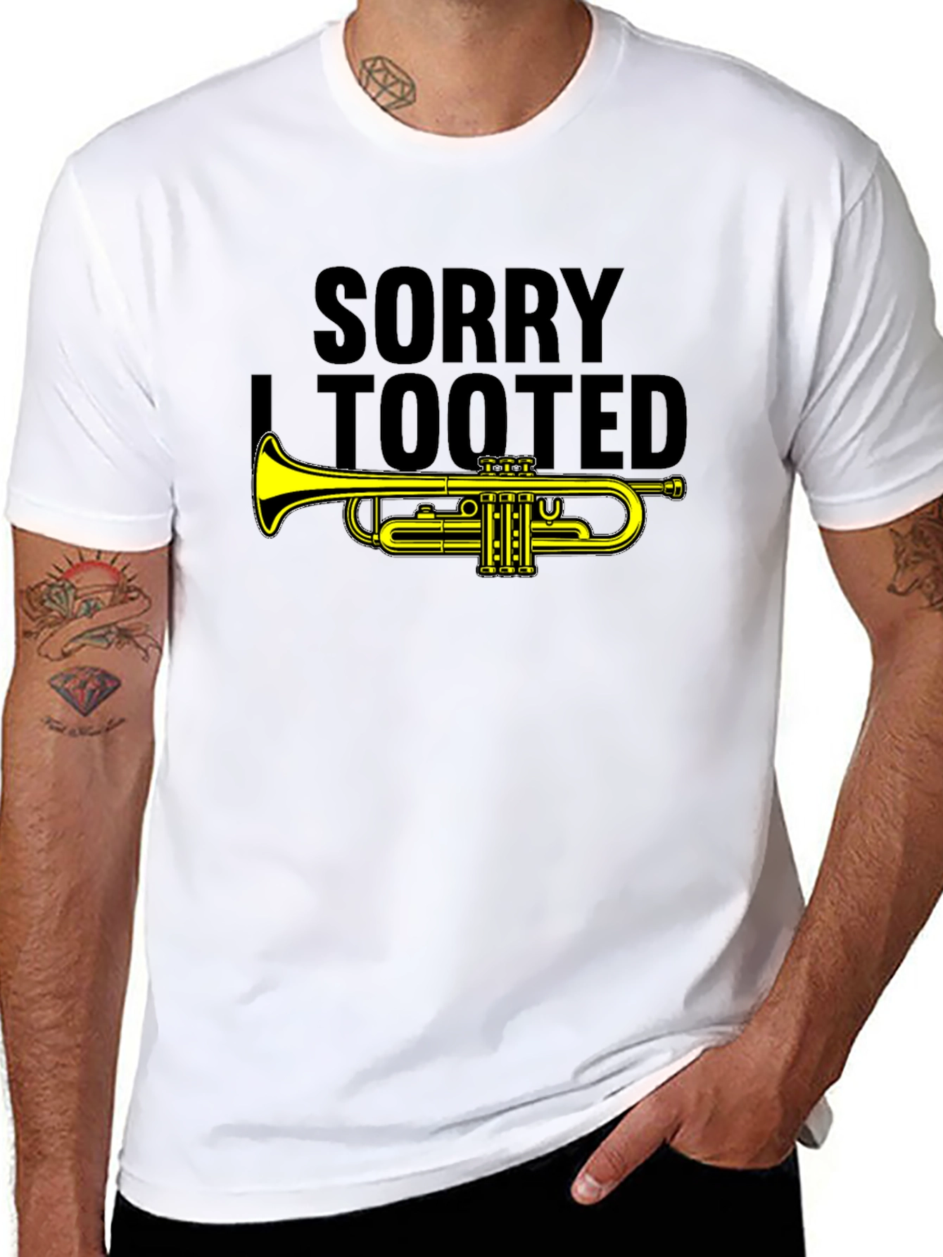 Sorry I Tooted Trumpet Graphic T-Shirt