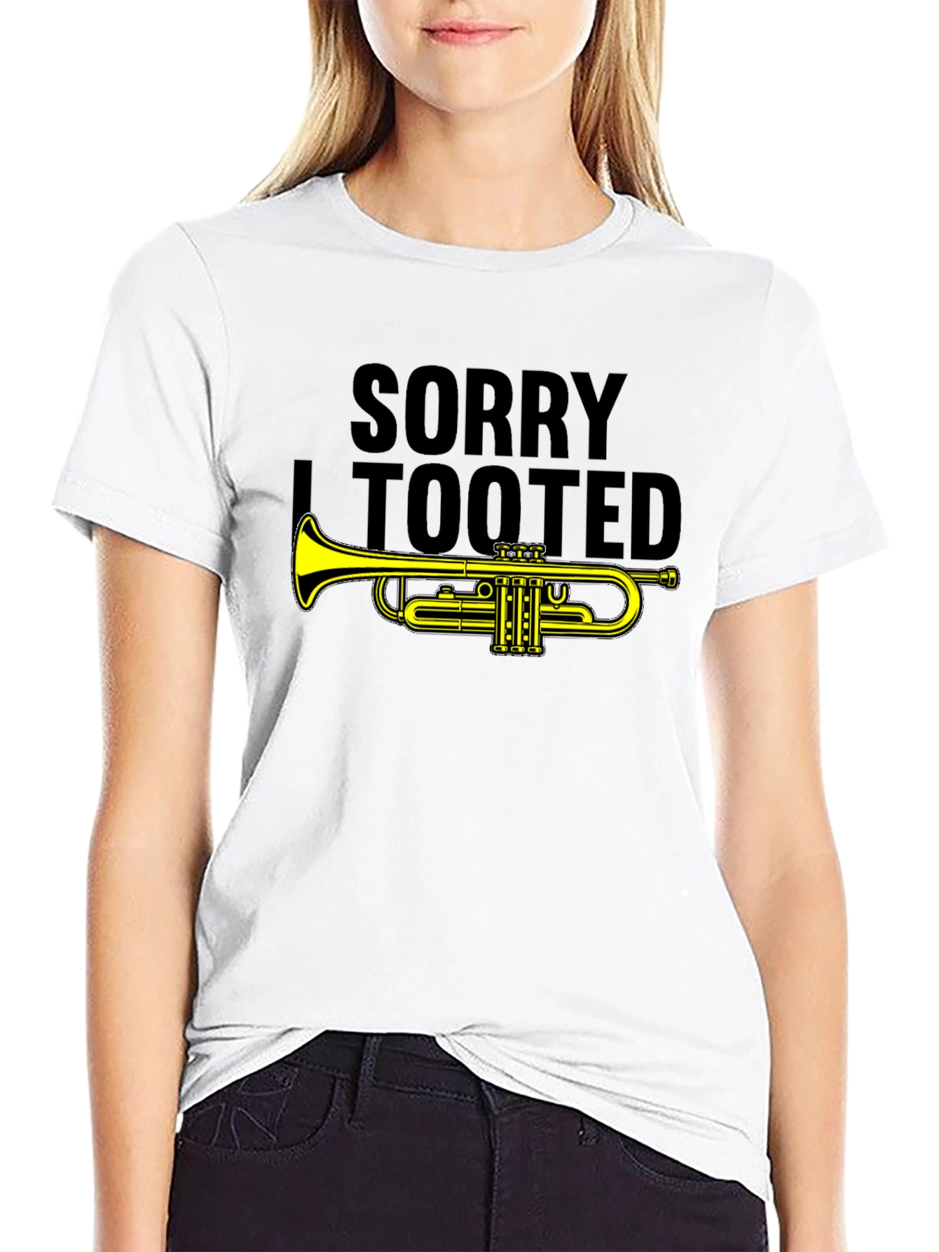 Sorry I Tooted Trumpet Graphic T-Shirt