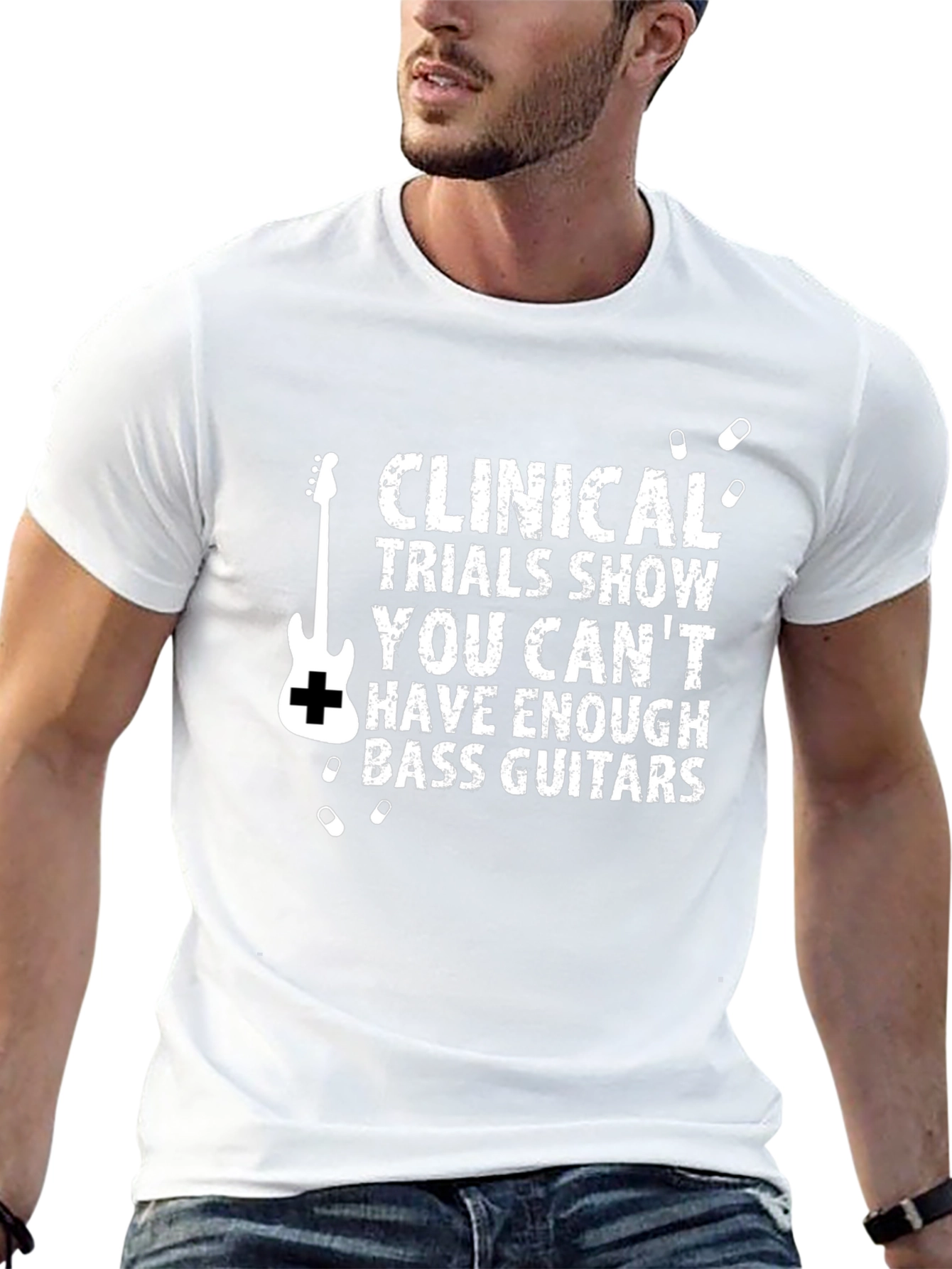 Clinical Trials Bass Guitar Graphic Tee