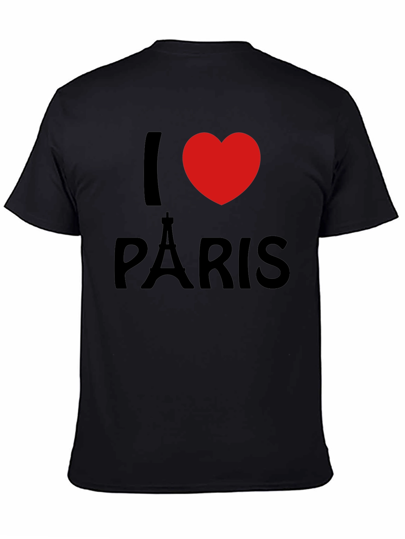 I Love Paris Graphic Tee - Mens Black T-Shirt