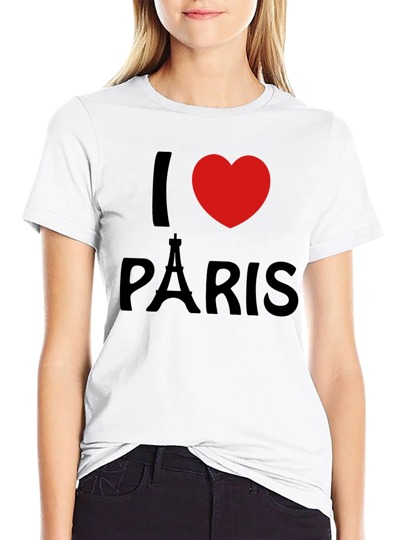 I Love Paris Graphic Tee - Mens Black T-Shirt