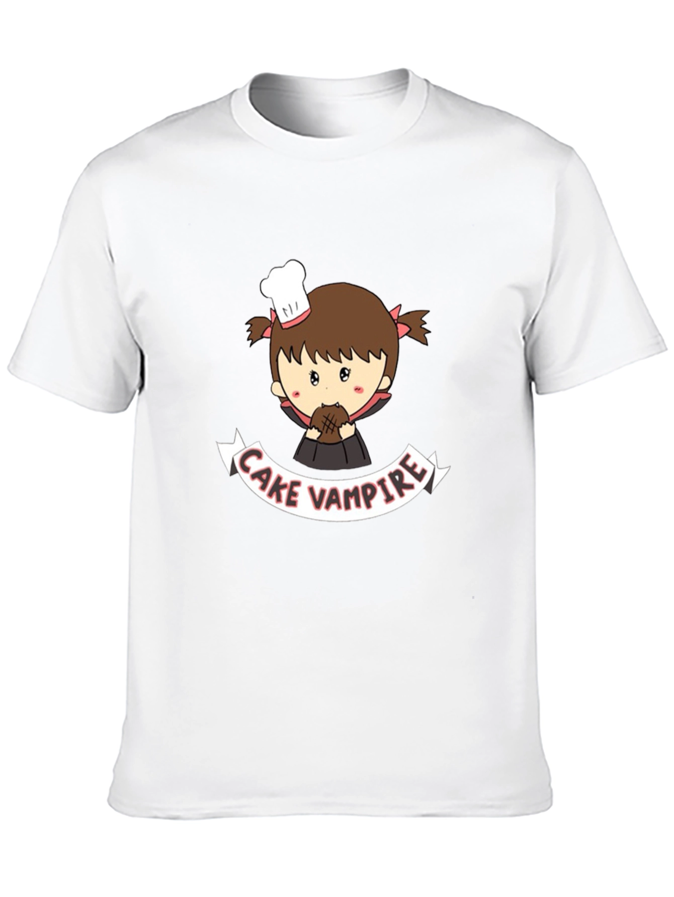 Cake Vampire Graphic T-Shirt - Cute Cartoon Design
