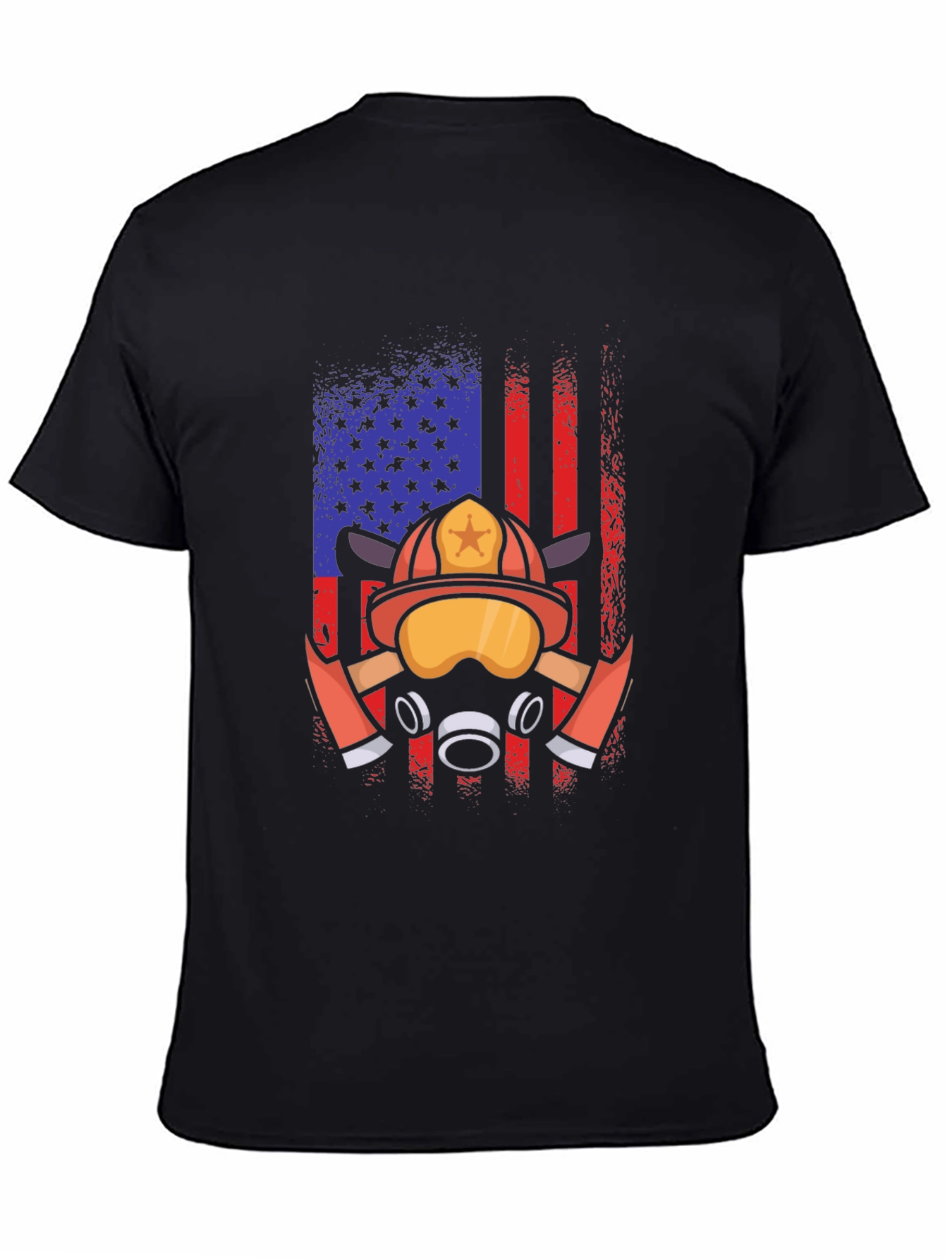 Firefighter American Flag T-Shirt