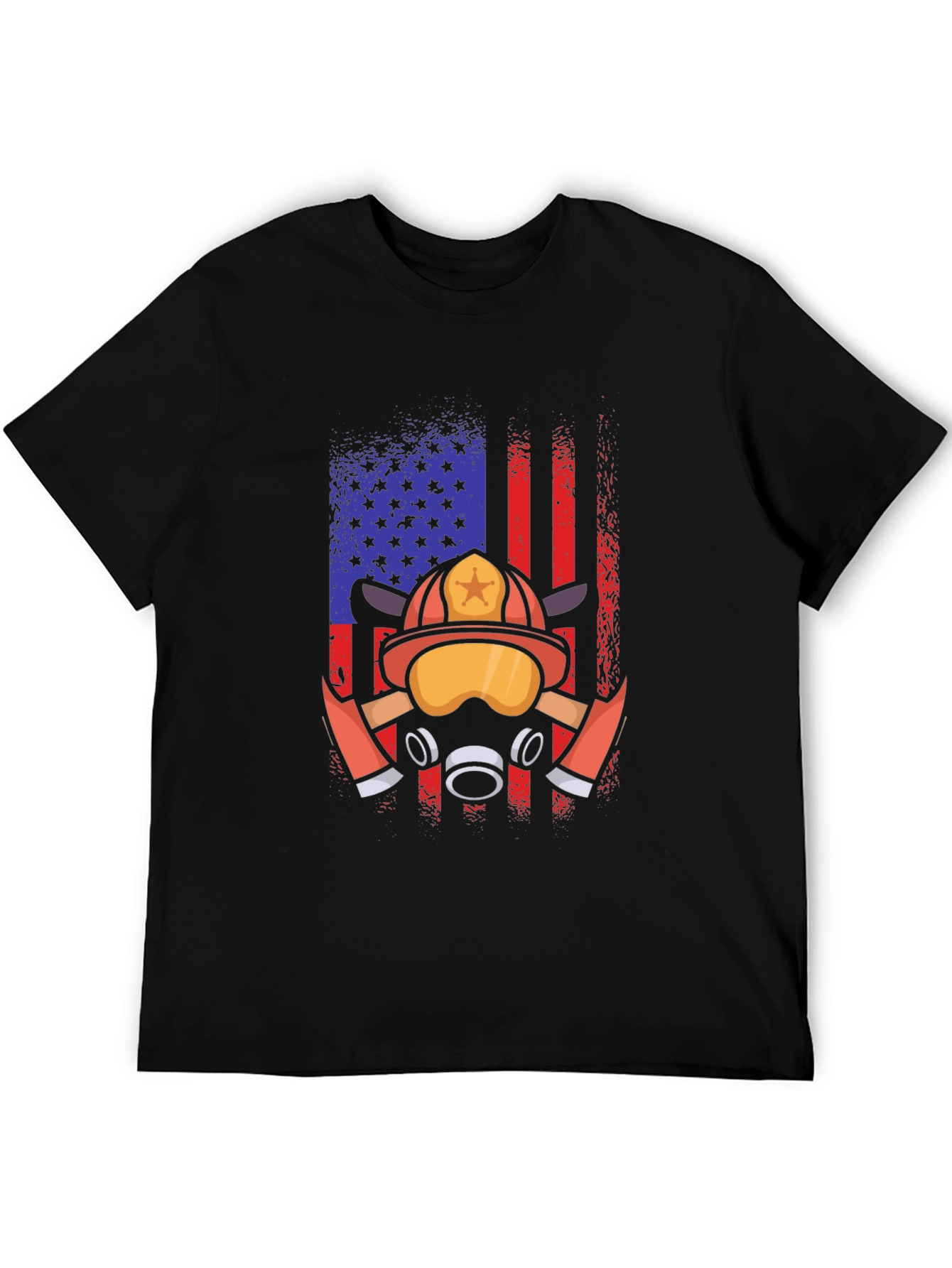 Firefighter American Flag T-Shirt