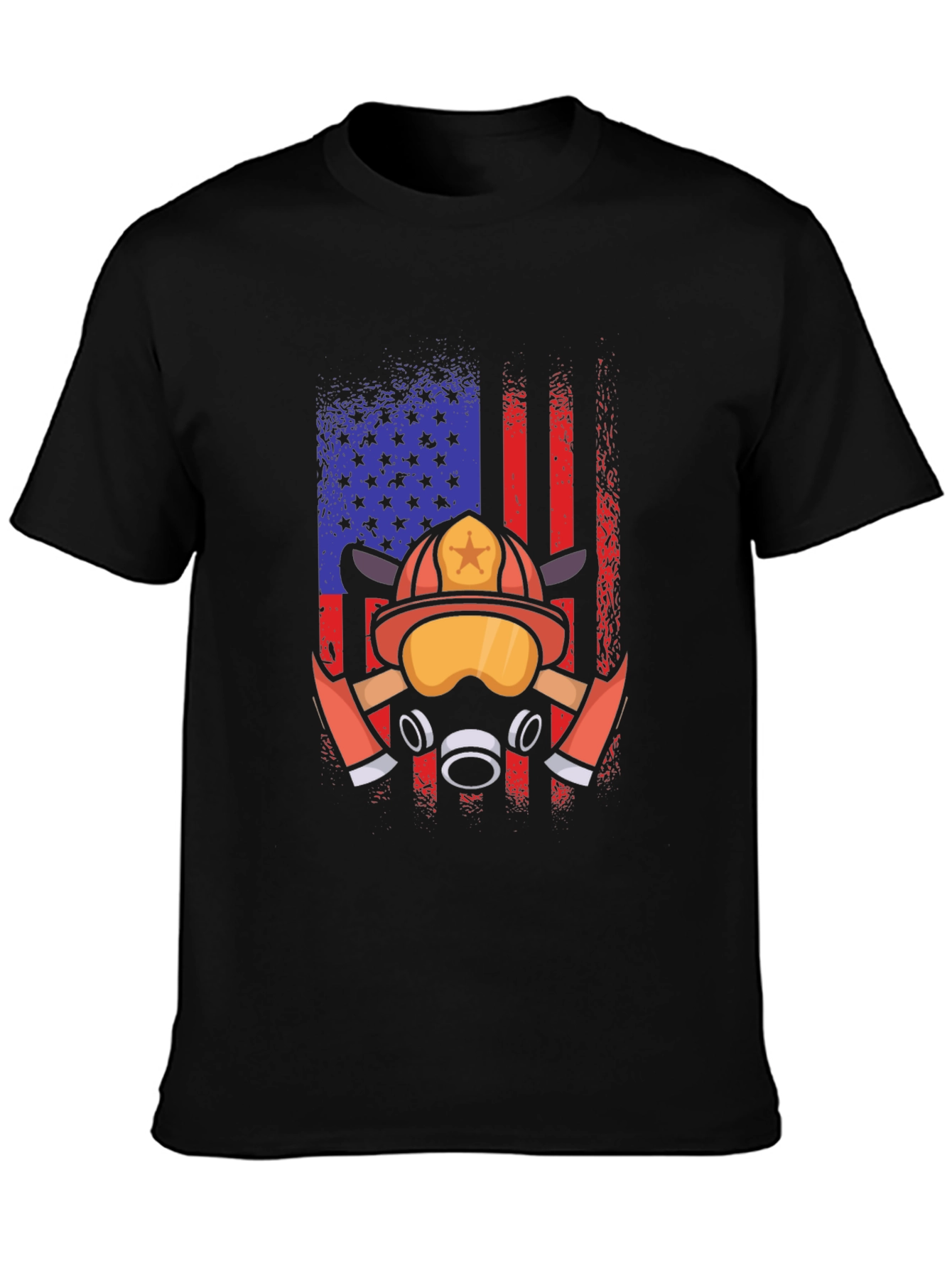 Firefighter American Flag T-Shirt